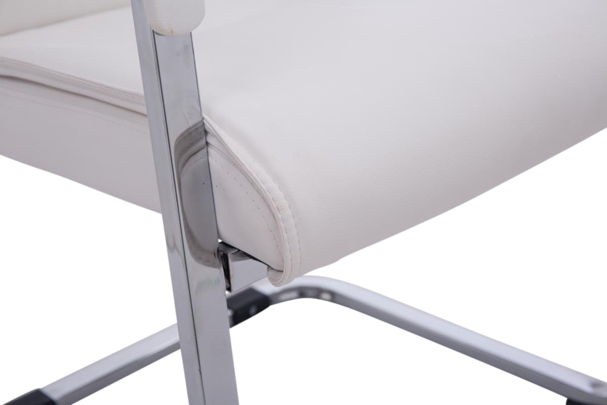 Set van 2 Eetkamerstoelen XXL Anubis Kunstleer wit weiß