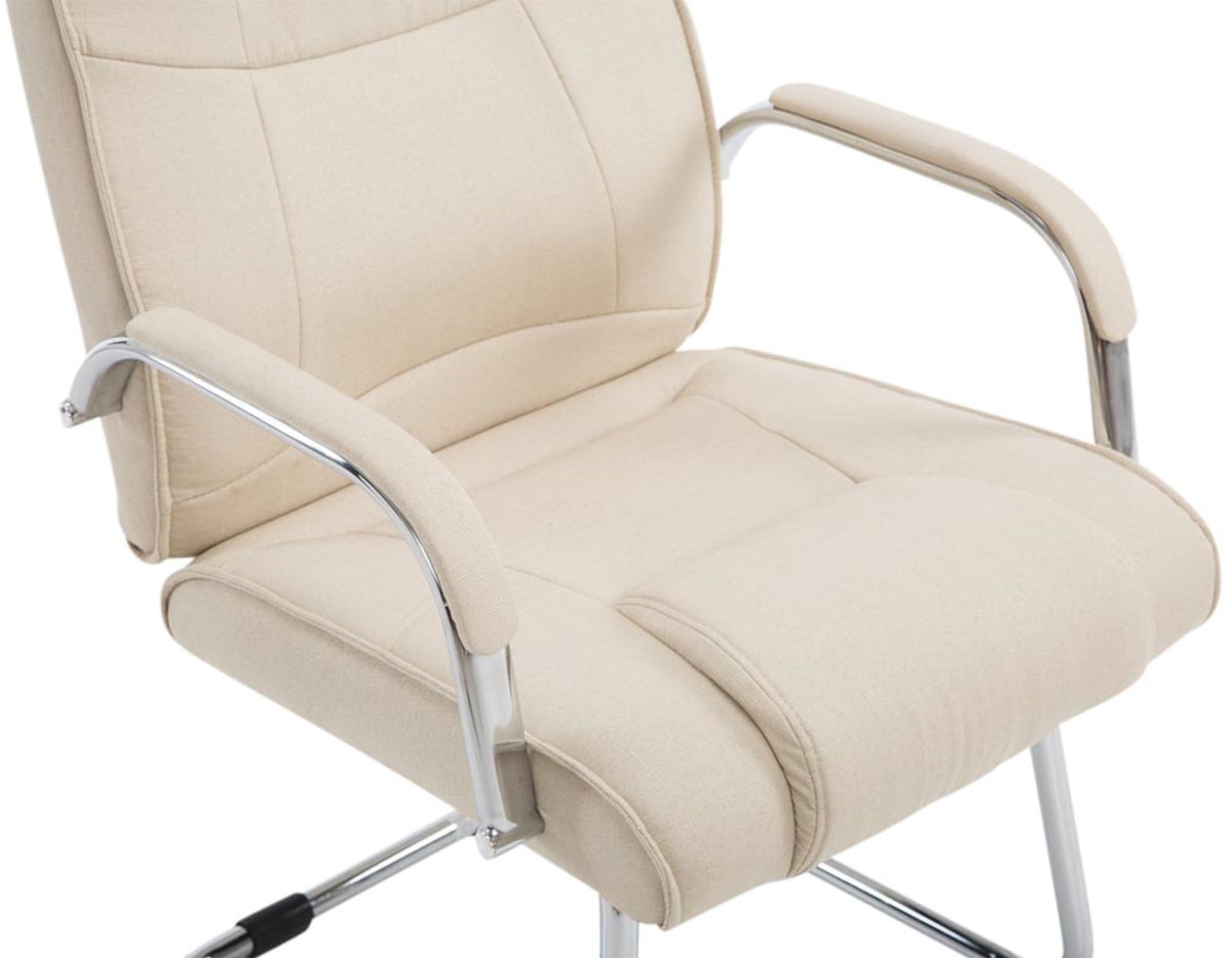 Set van 2 Eetkamerstoelen Attila Stof creme creme