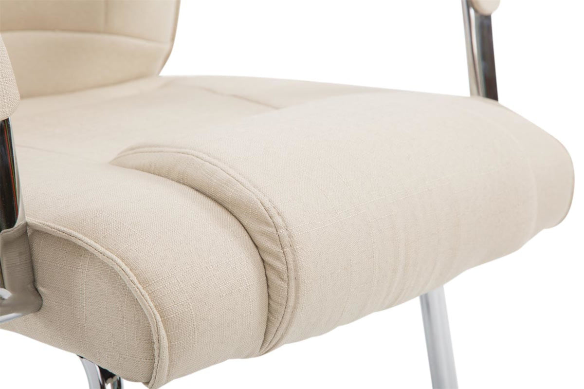 Set van 2 Eetkamerstoelen Attila Stof creme creme