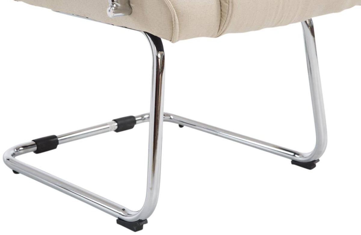Set van 2 Eetkamerstoelen Attila Stof creme creme