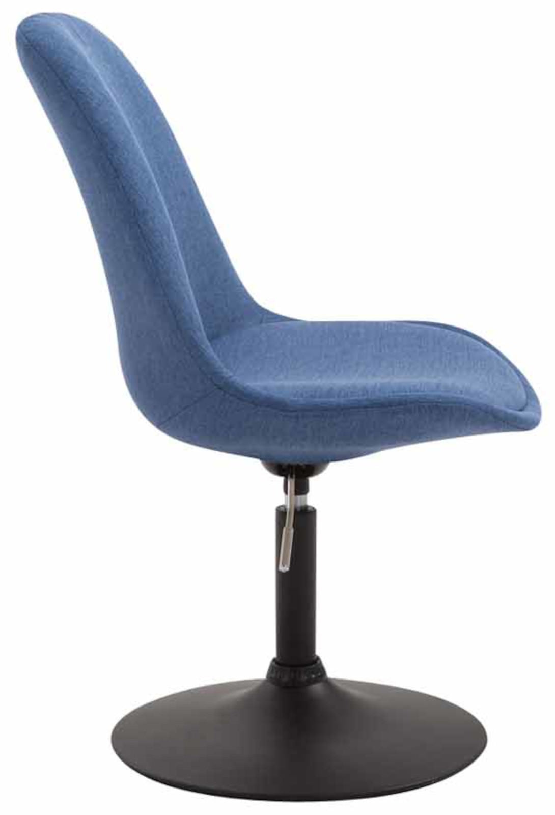 Set van 4 Eetkamerstoelen Maverick Stof blauw,zwart blau