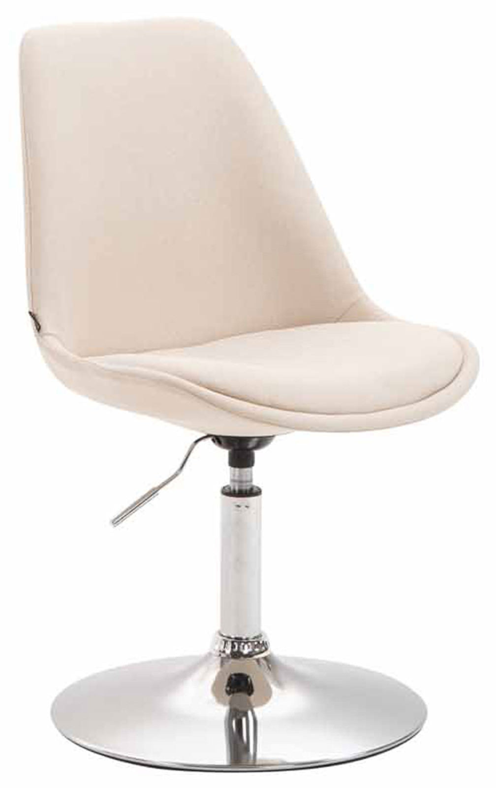 Set van 4 Eetkamerstoelen Maverick Stof creme,chroom creme