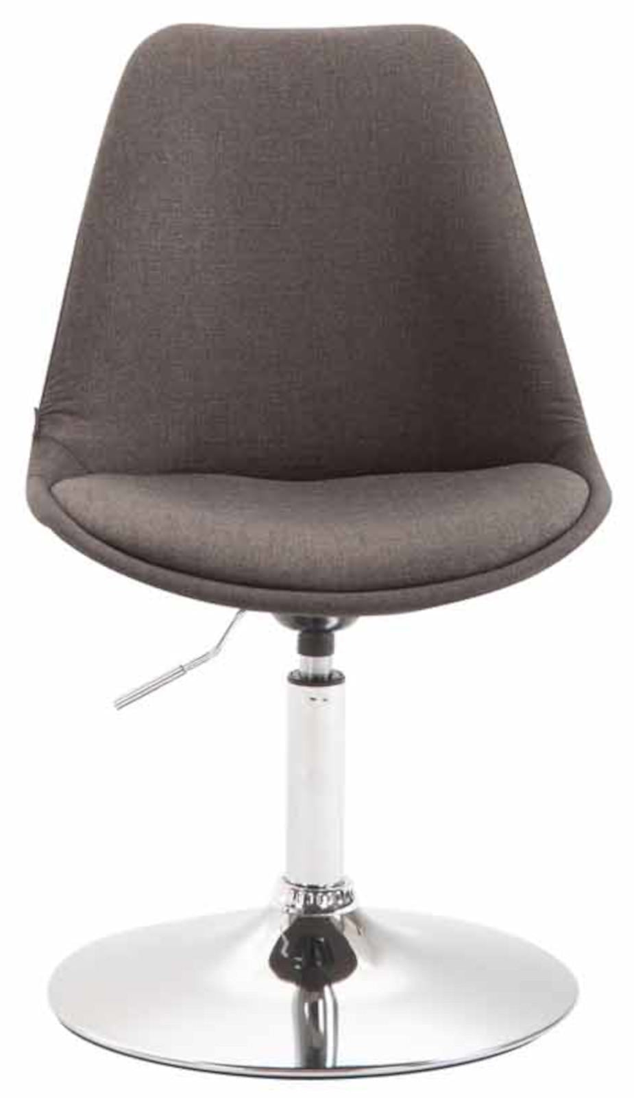 Set van 4 Eetkamerstoelen Maverick Stof donkergrijs,chroom dunkelgrau