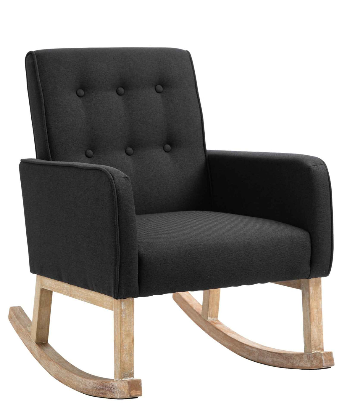 Schommelstoel Dream Stof zwart schwarz