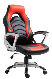 Bureaustoel Foxton zwart/rood schwarz/rot