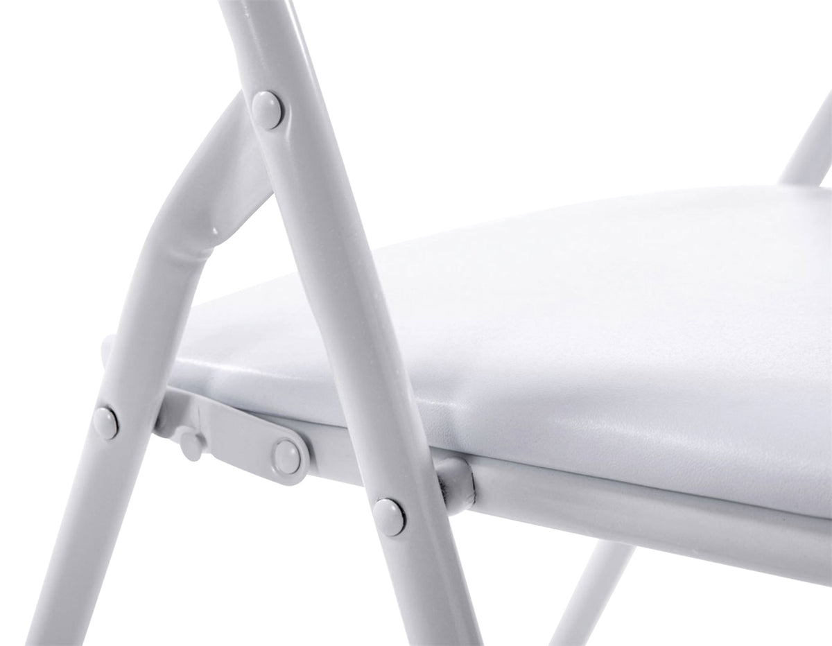 Set van 4 klapstoelen Felix wit/wit weiß/weiß