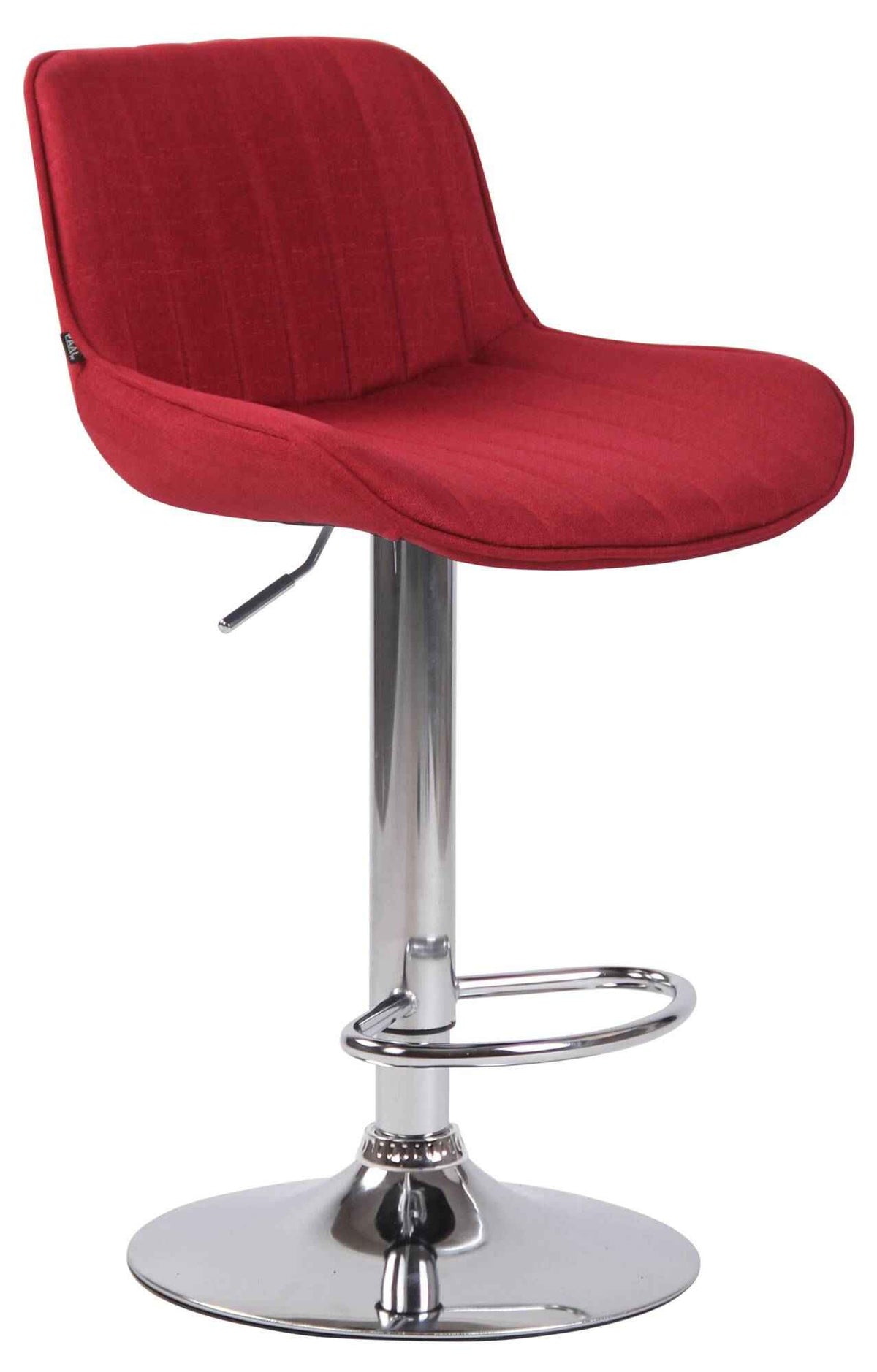 Set van 2 barkrukken Lentini stof rood,chroom rot