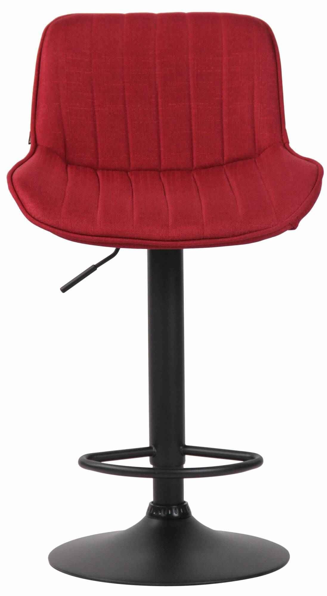 Set van 2 barkrukken Lentini stof rood,zwart rot