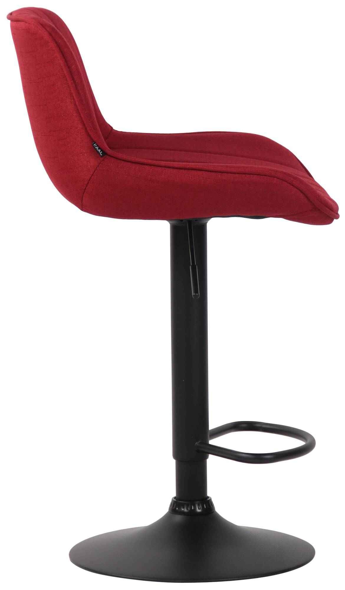 Set van 2 barkrukken Lentini stof rood,zwart rot