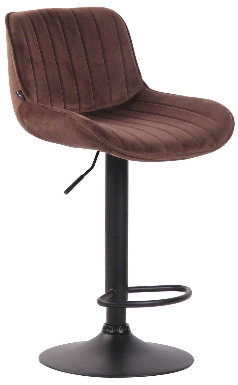 Set van 2 Barkrukken Lentini Fluweel bruin,zwart braun