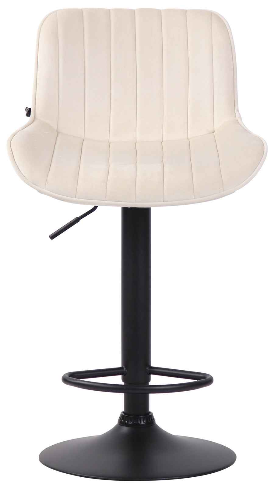 Set van 2 Barkrukken Lentini Fluweel creme,zwart creme