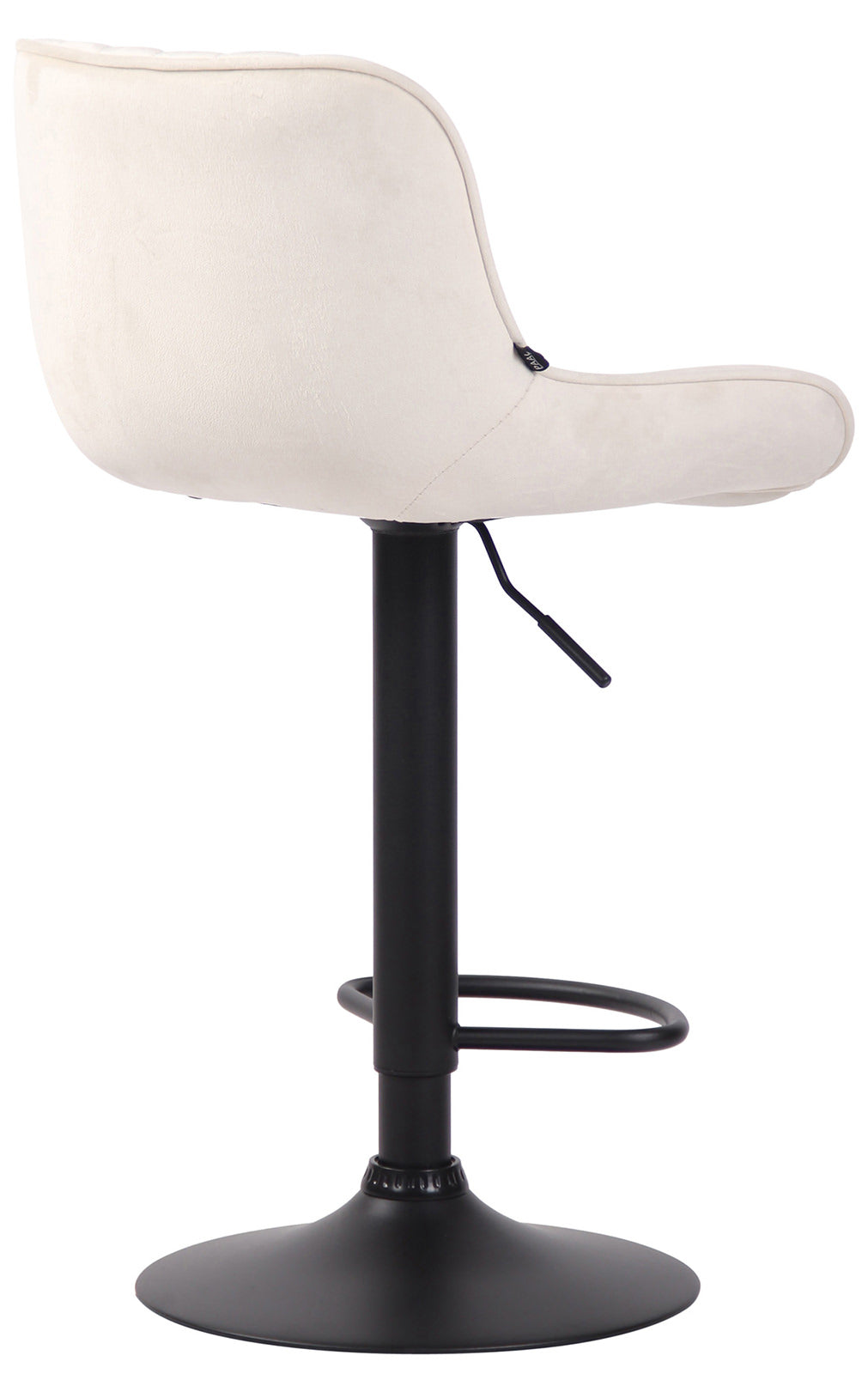 Set van 2 Barkrukken Lentini Fluweel creme,zwart creme