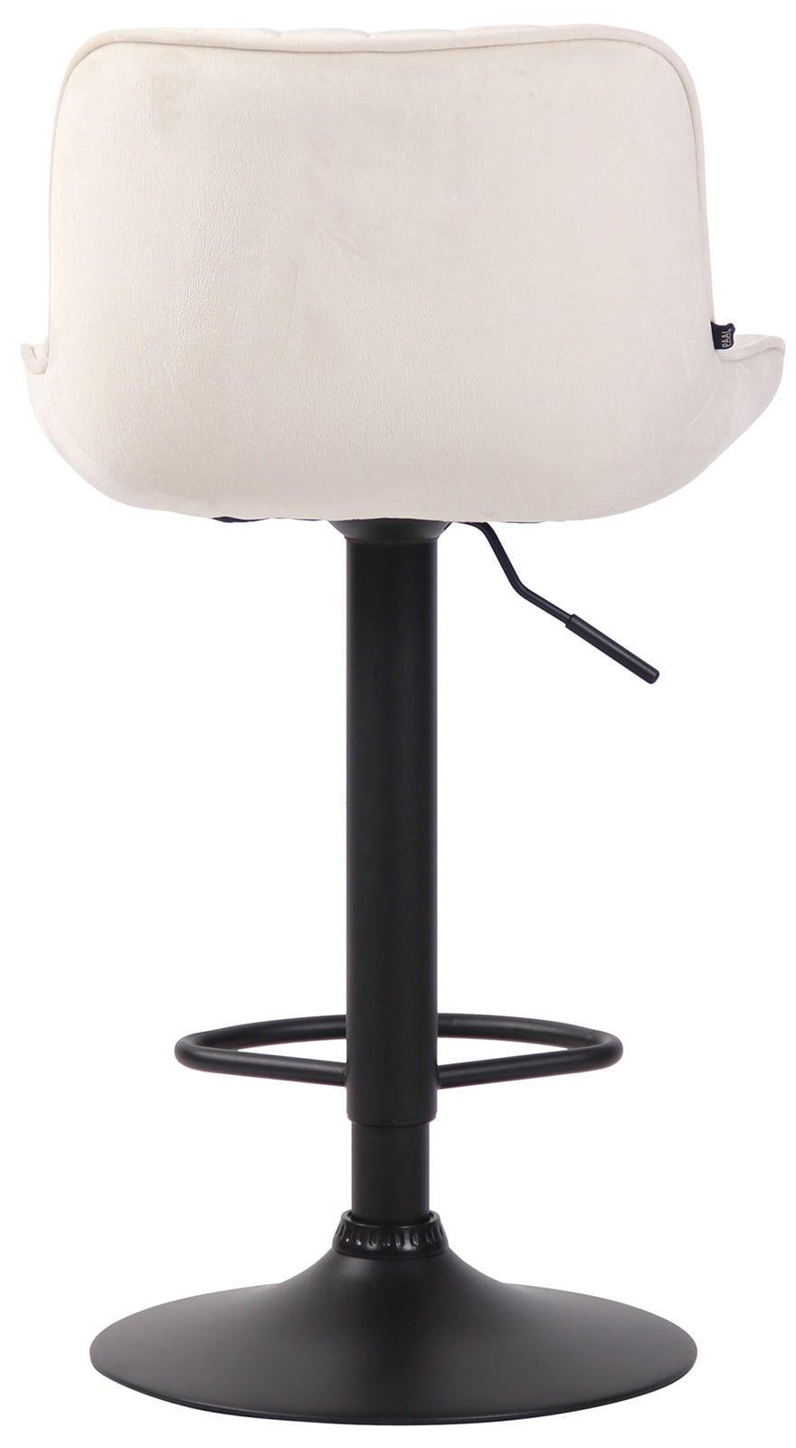 Set van 2 Barkrukken Lentini Fluweel creme,zwart creme
