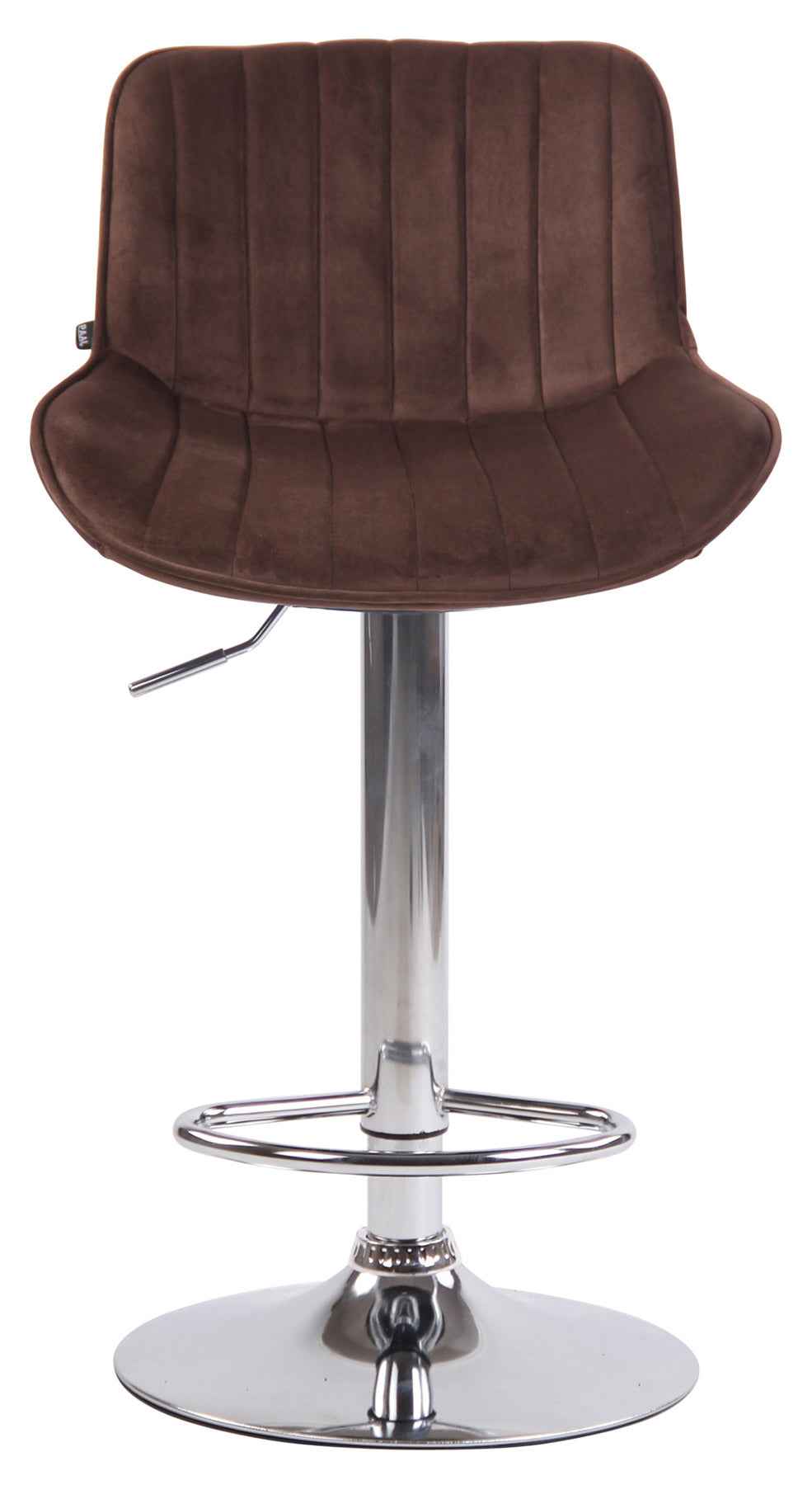Set van 2 Barkrukken Lentini Fluweel bruin,chroom braun