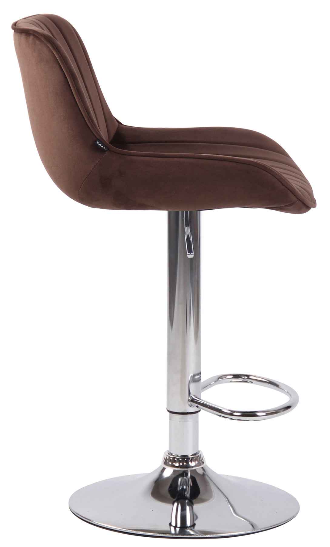 Set van 2 Barkrukken Lentini Fluweel bruin,chroom braun