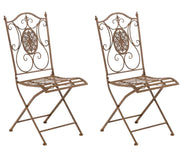 Set van 2 tuinstoelen Sibell antiek bruin antik braun