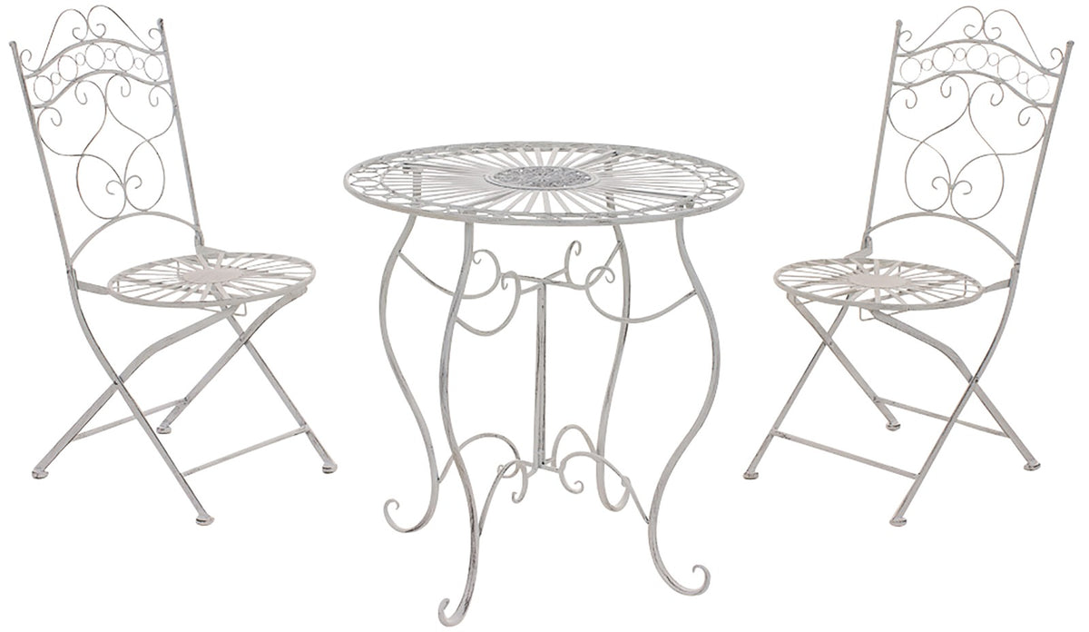 Bistro set Indra antiek/wit antik weiß
