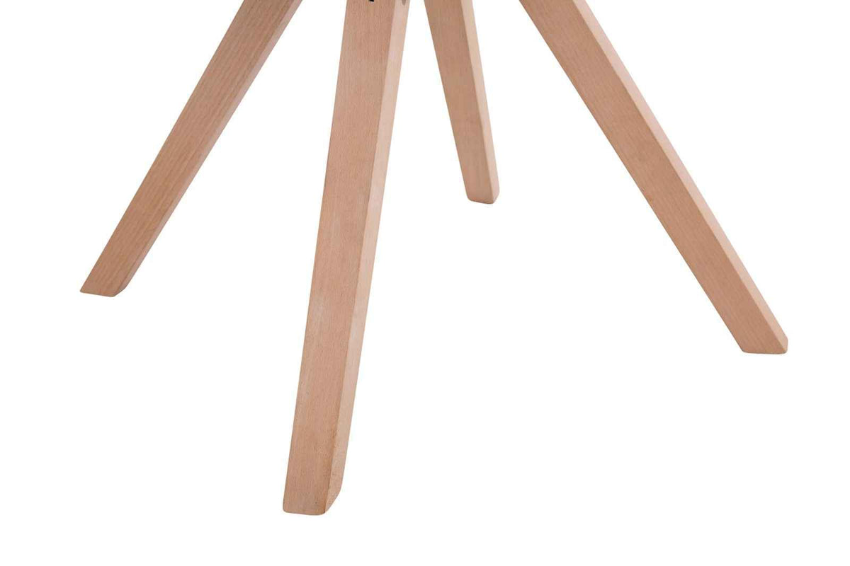 Set van 4 eetkamerstoelen Toulouse stof vierkant blauw,natura blau