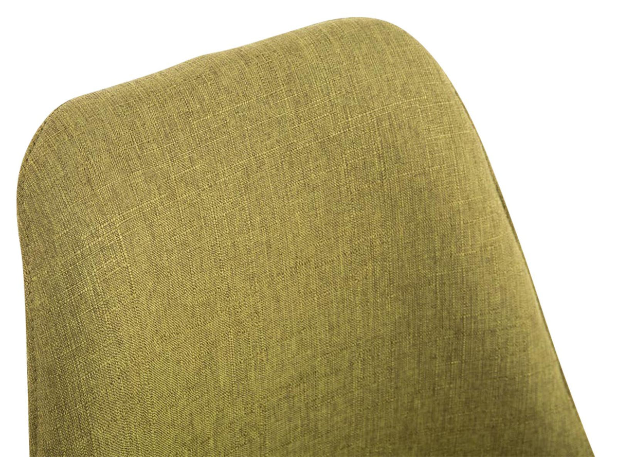 Set van 4 eetkamerstoelen Toulouse stof vierkant groen,natura grün
