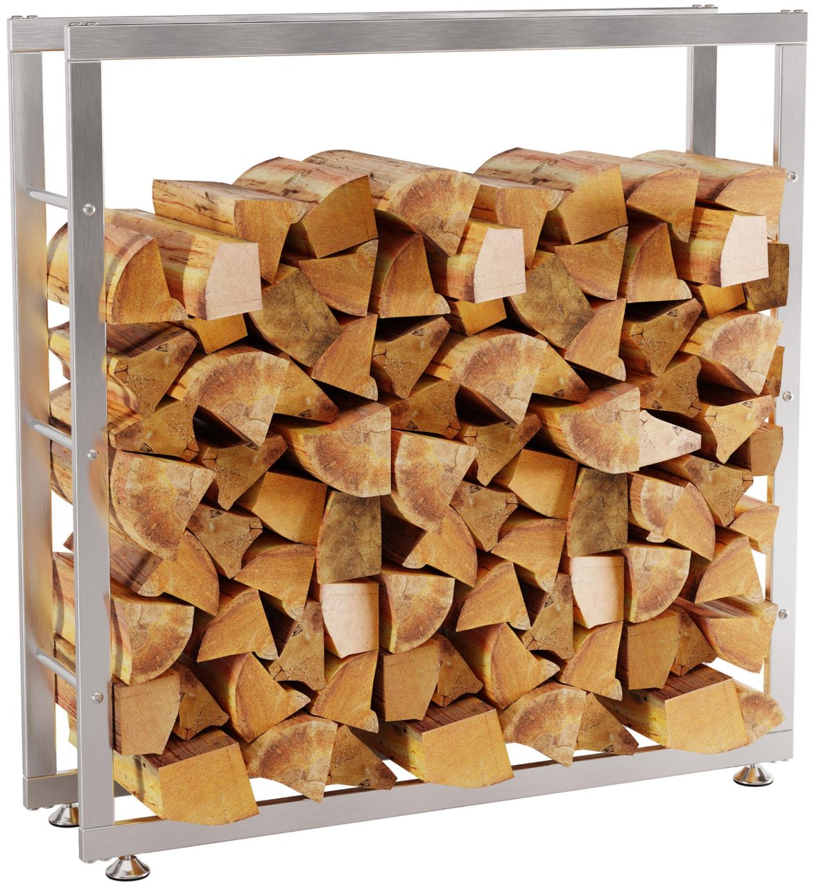 Houtopslag Keri V2 RVS roestvrij staal,25x100x100 cm edelstahl