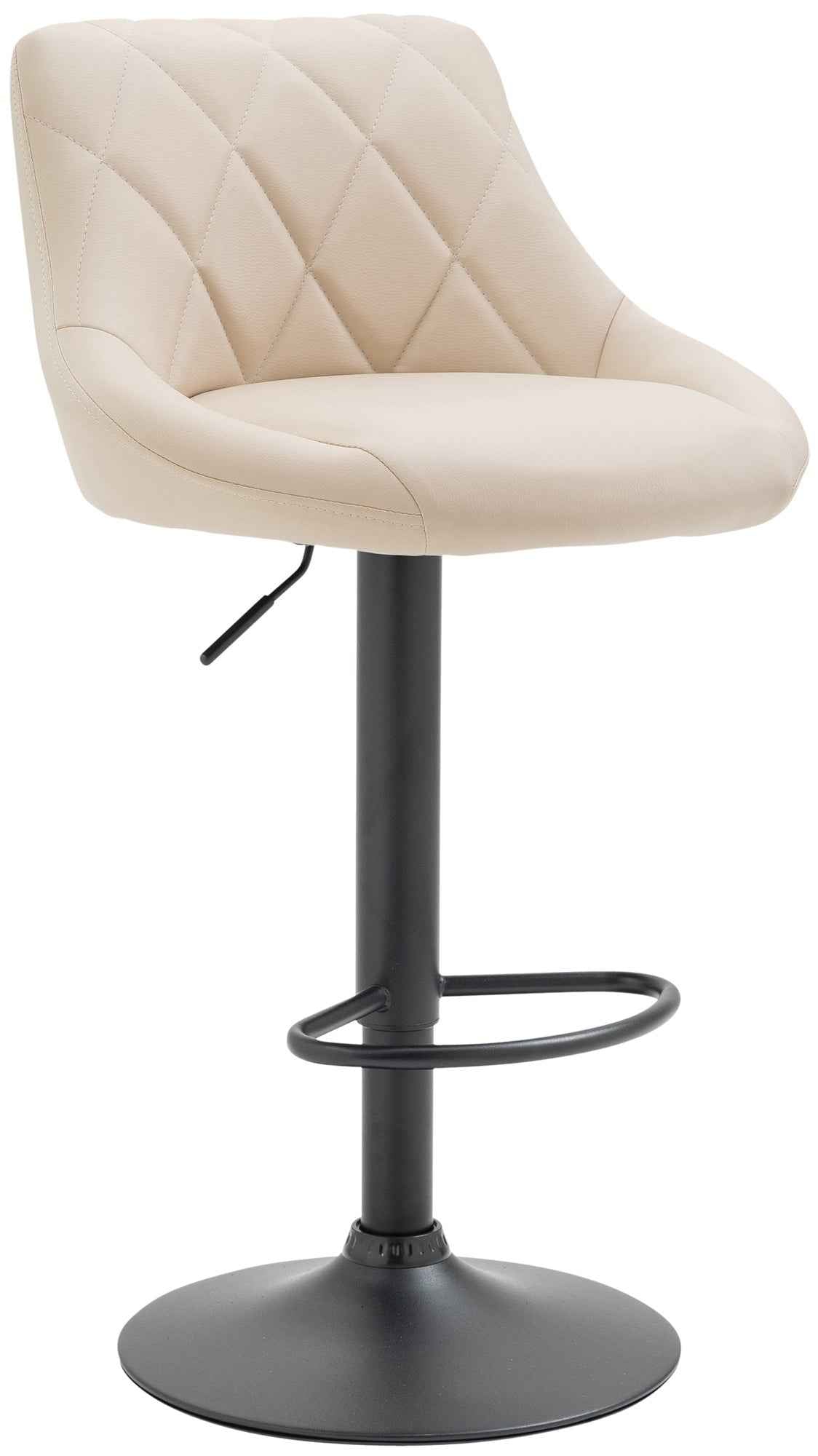 Barkruk Lazio Kunstleer creme,zwart creme