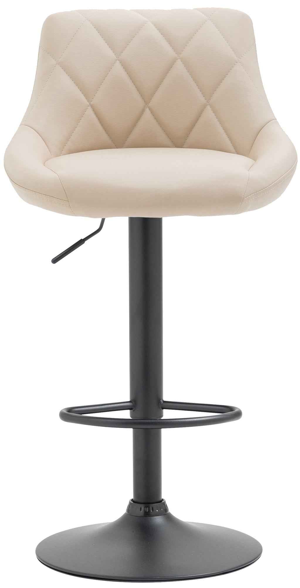Barkruk Lazio Kunstleer creme,zwart creme