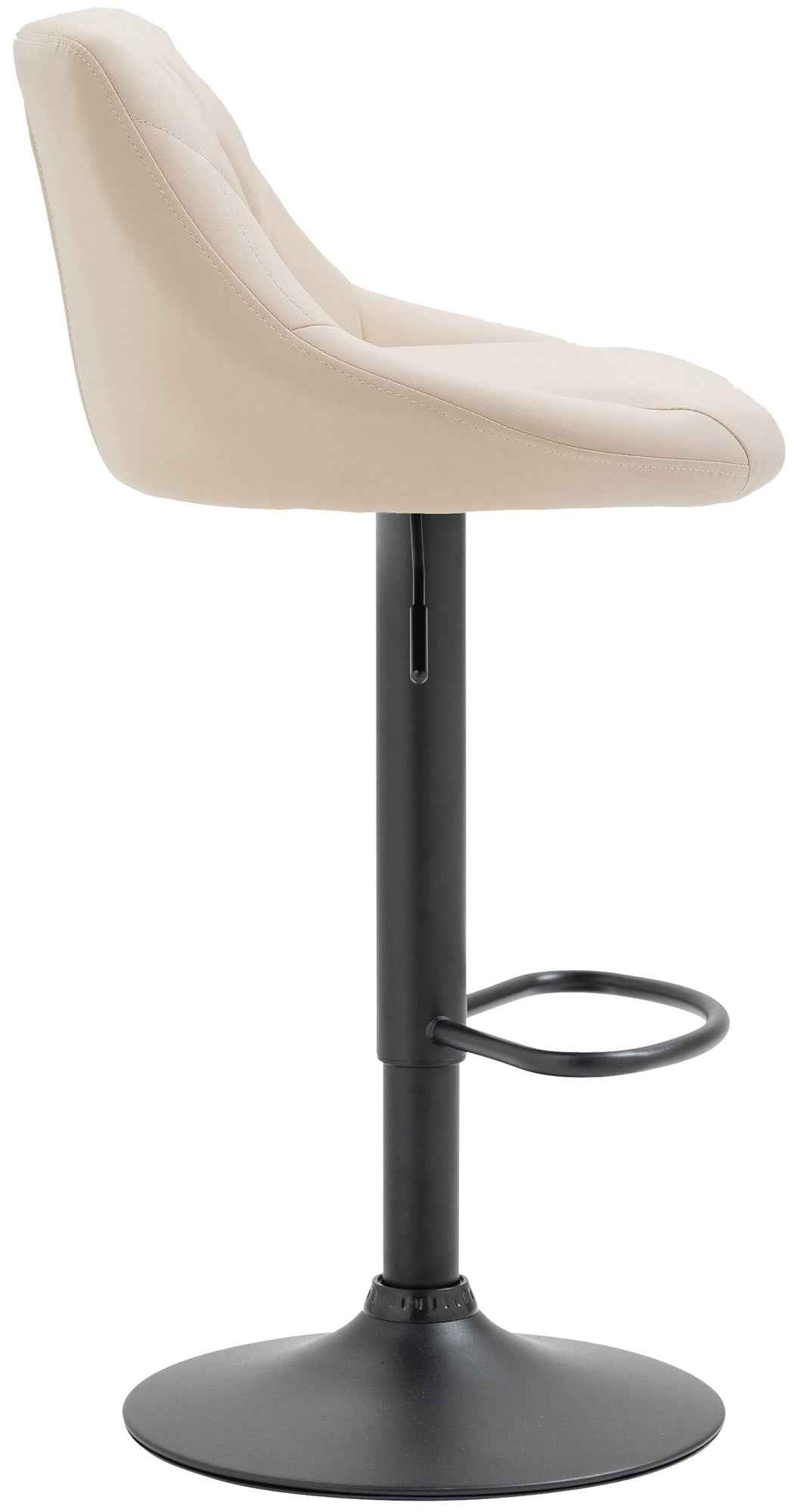 Barkruk Lazio Kunstleer creme,zwart creme