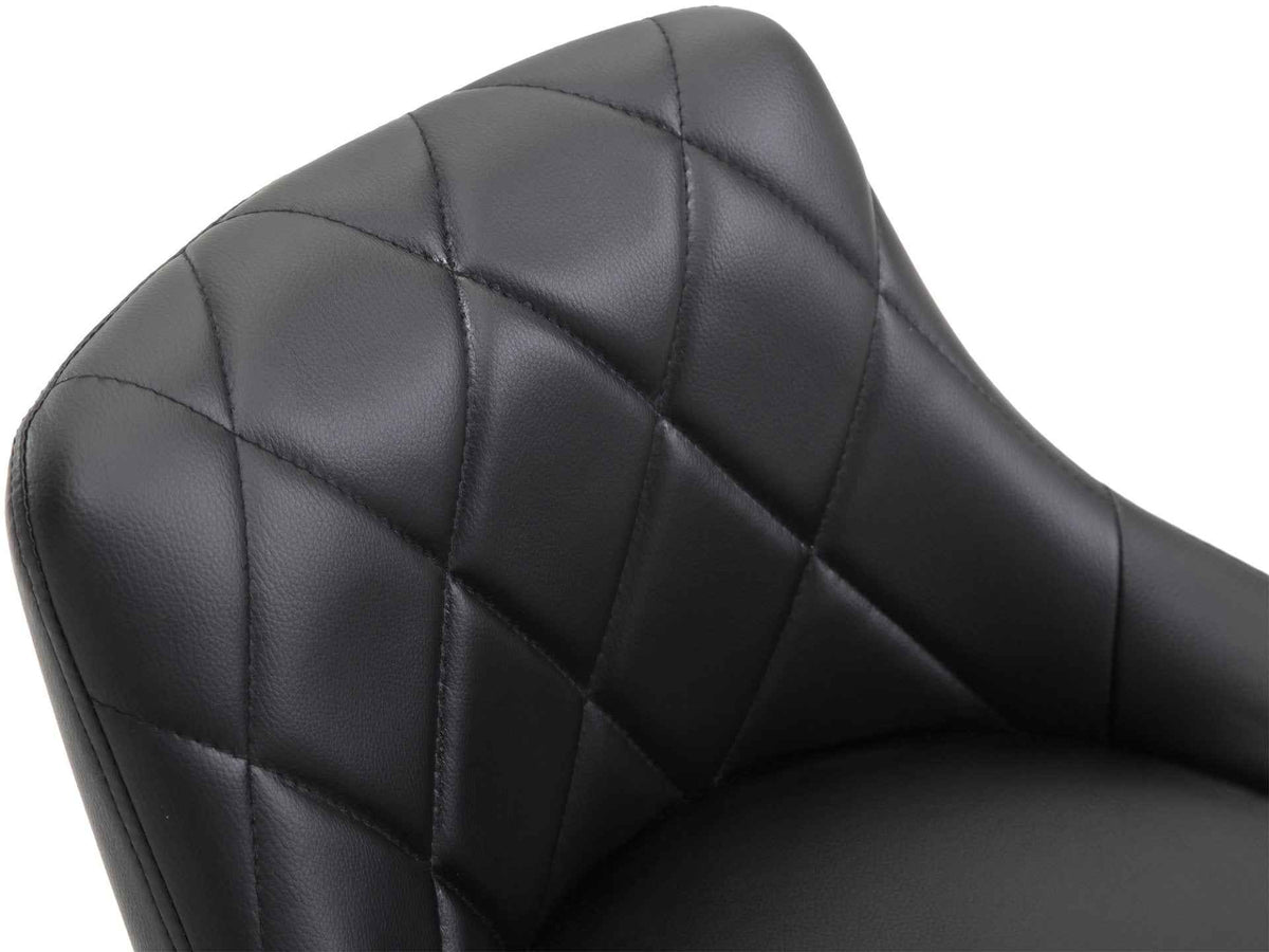 Barkruk Lazio Kunstleer zwart,wit schwarz
