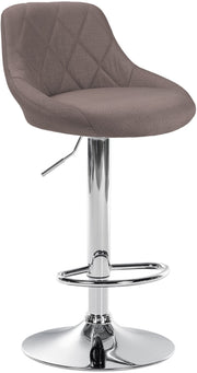 Barkruk Lazio Stof taupe,chroom taupe