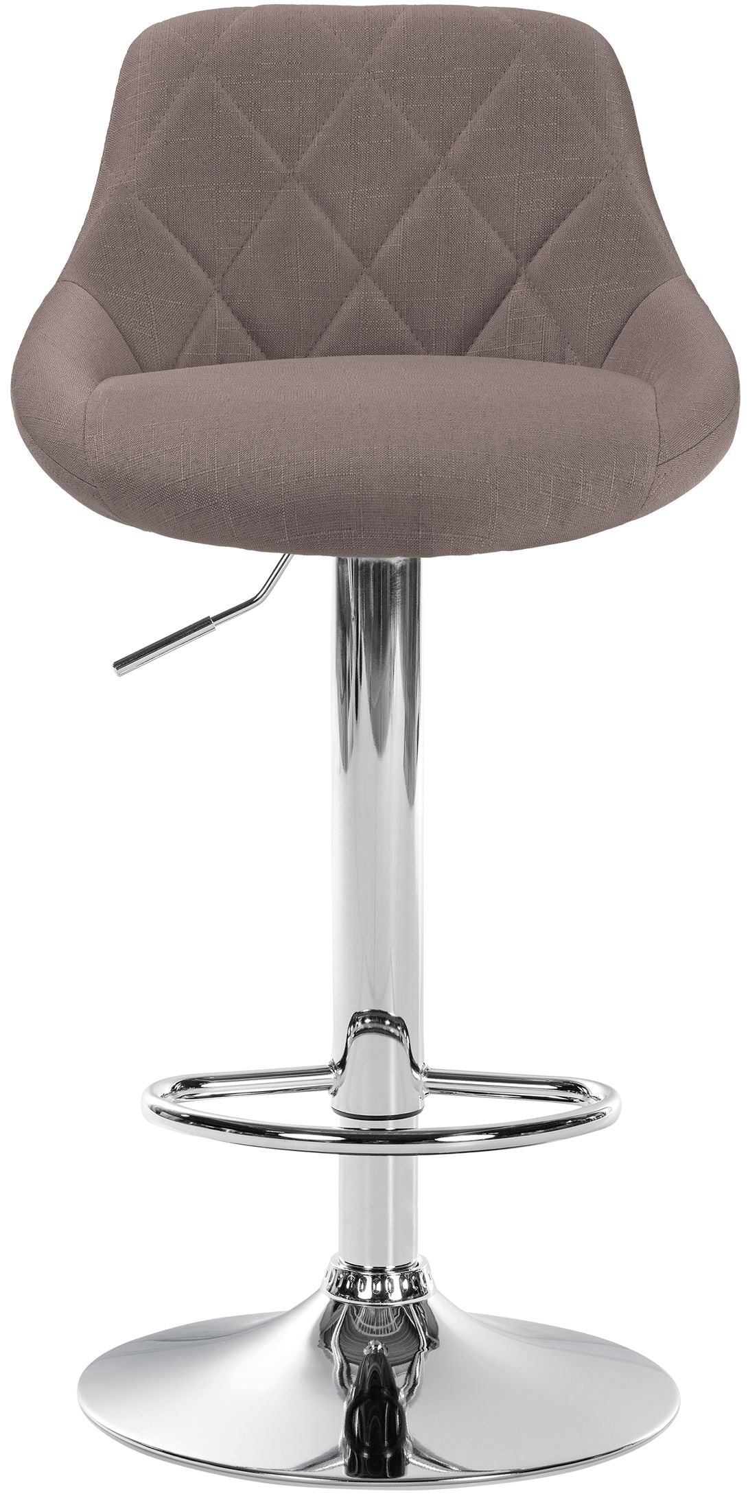 Barkruk Lazio Stof taupe,chroom taupe