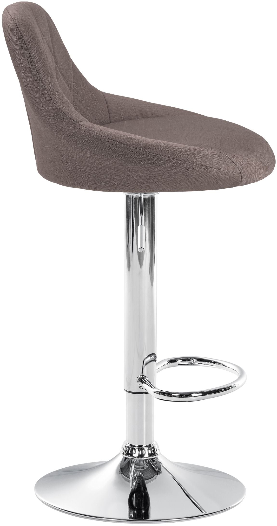 Barkruk Lazio Stof taupe,chroom taupe