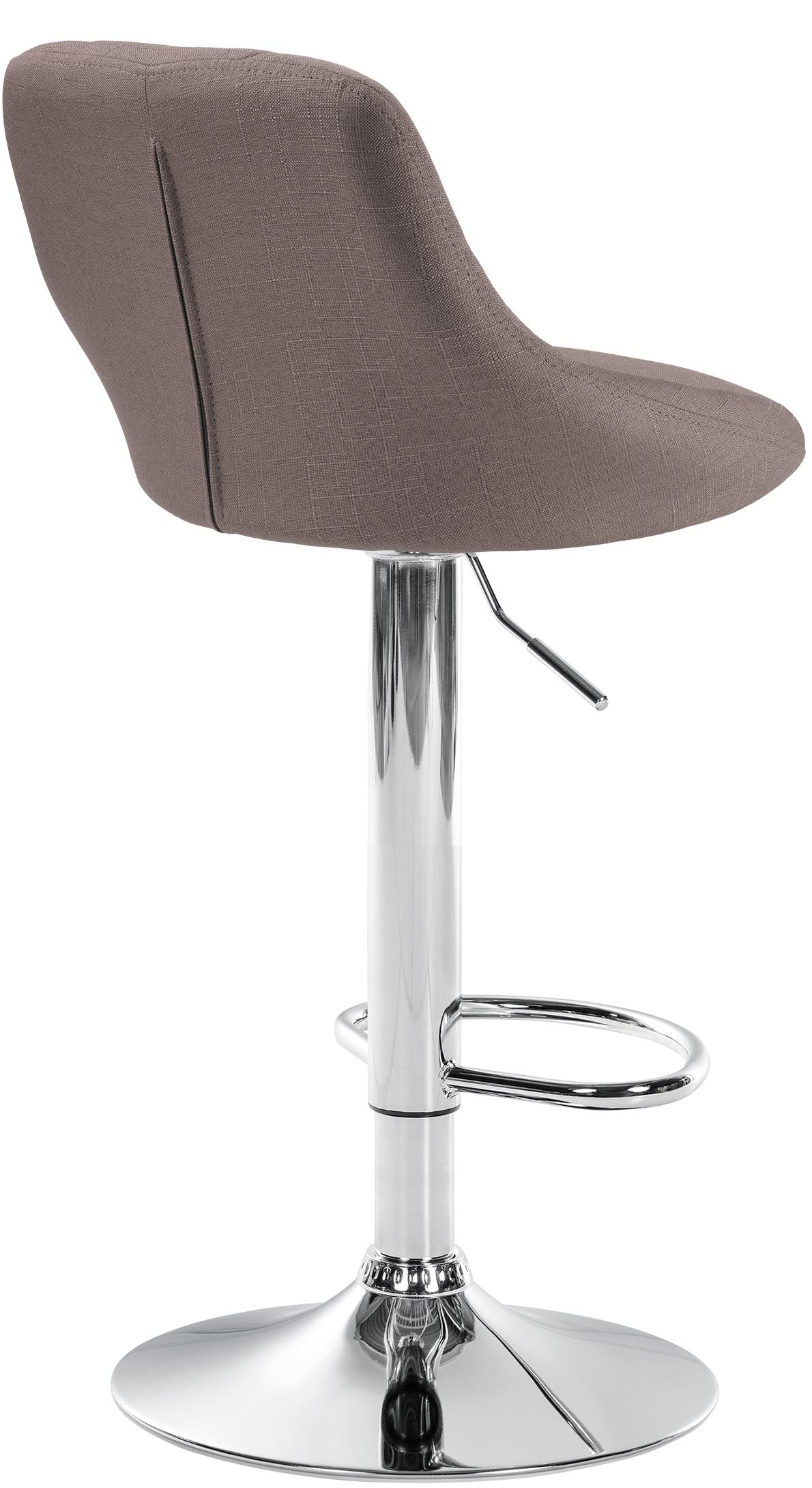 Barkruk Lazio Stof taupe,chroom taupe