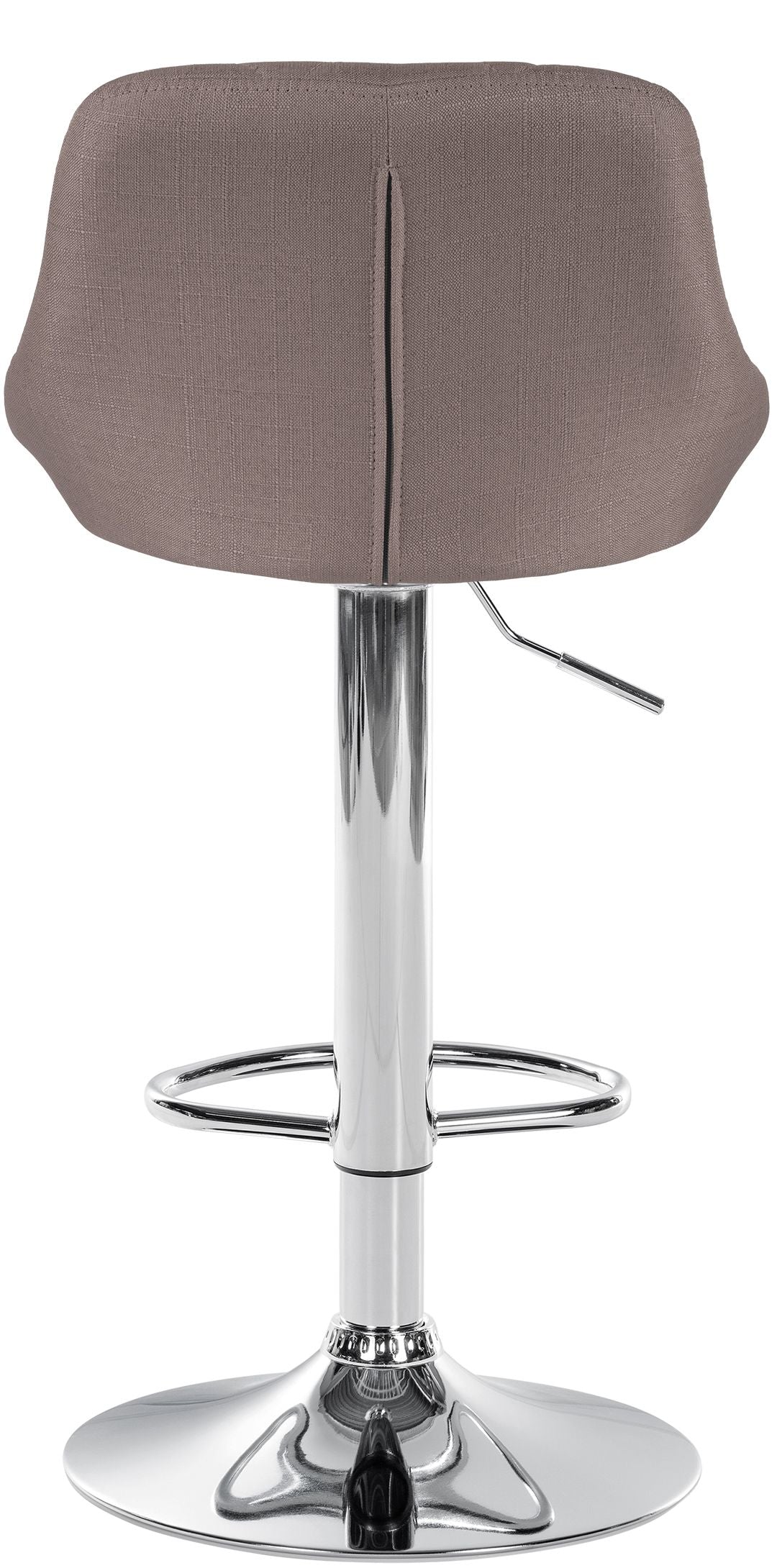 Barkruk Lazio Stof taupe,chroom taupe