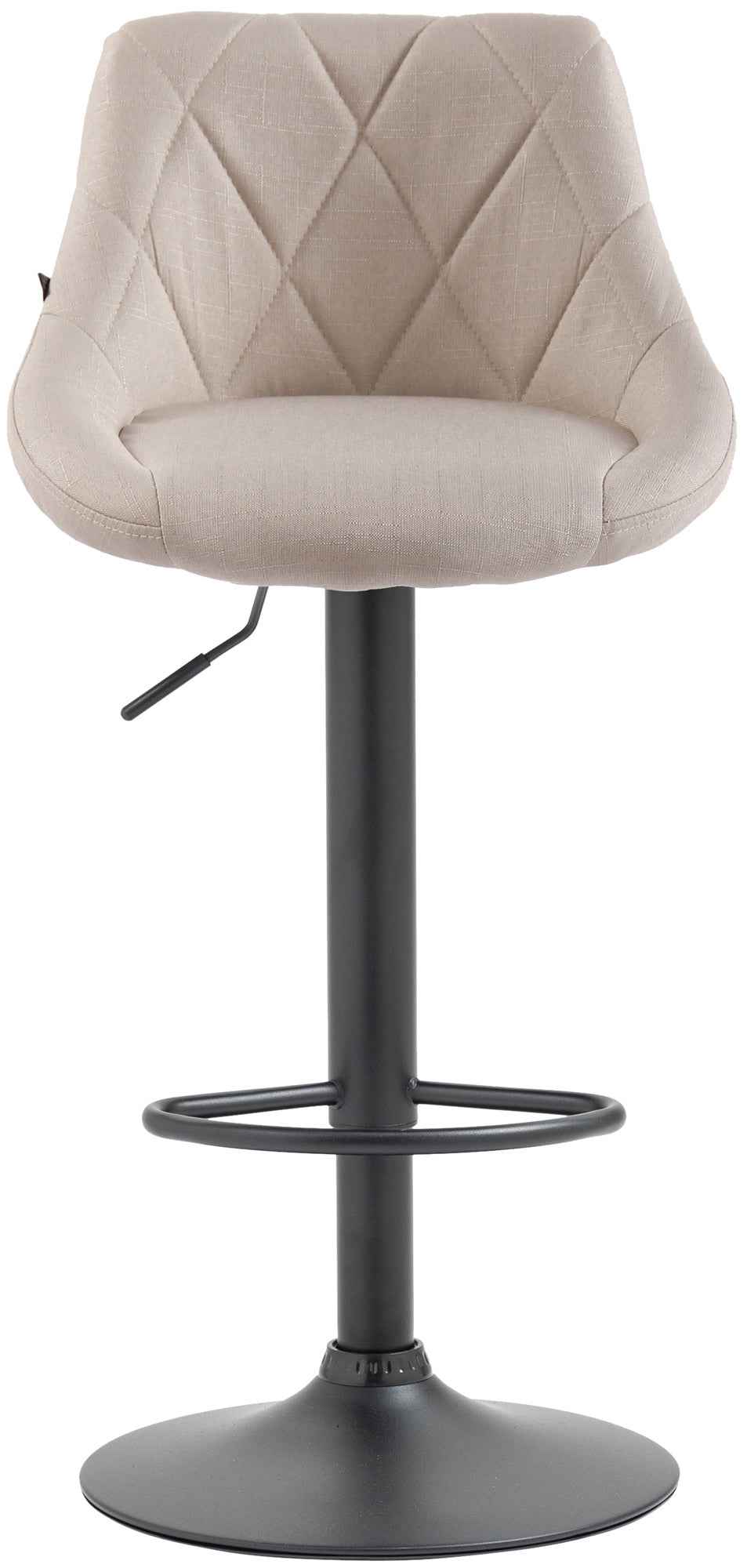 Barkruk Lazio Stof creme,zwart creme