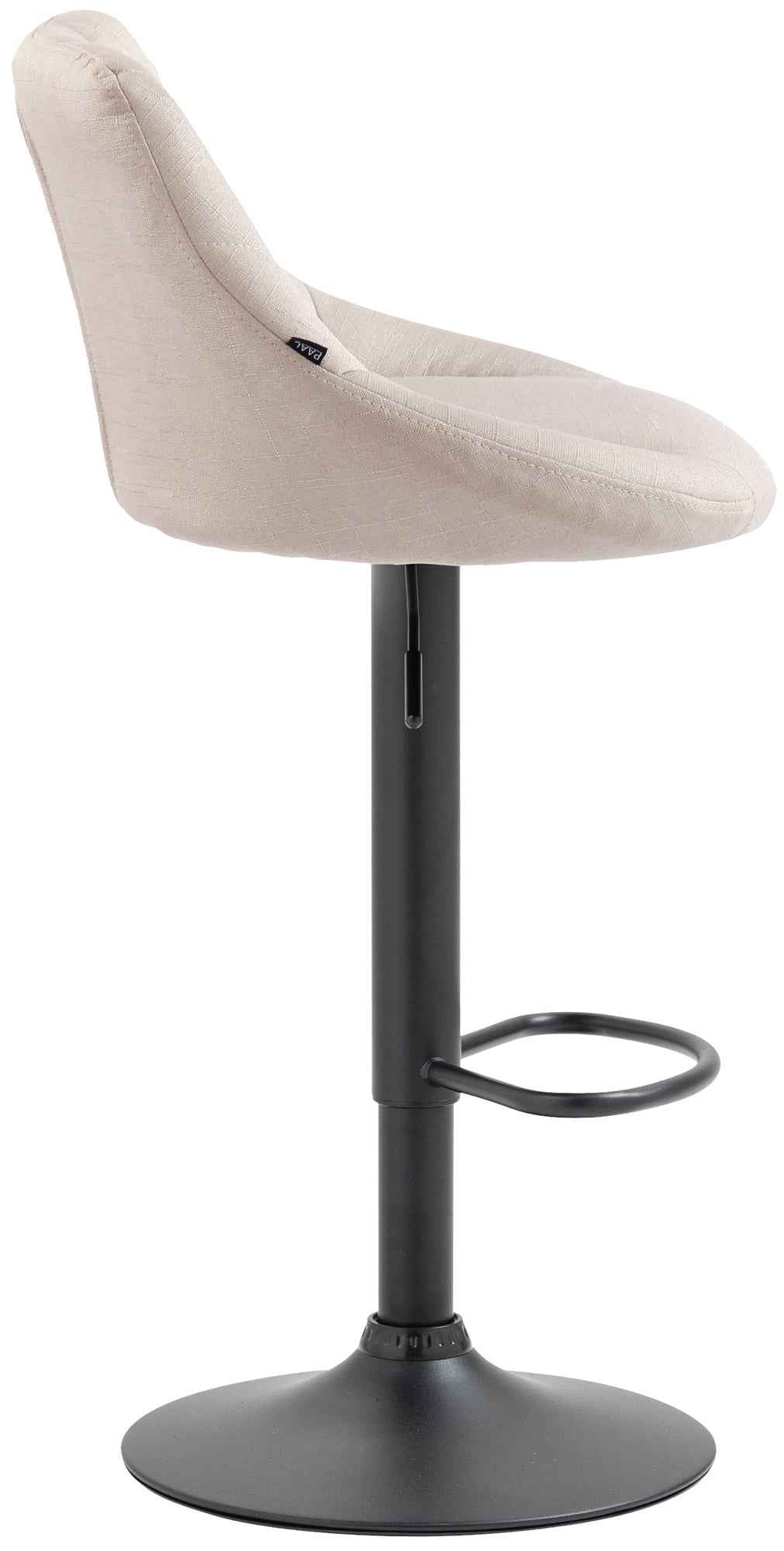 Barkruk Lazio Stof creme,zwart creme