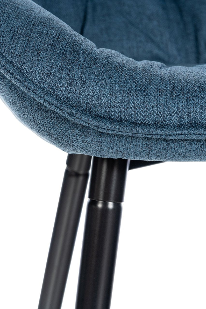 Barkruk Gibson blauw,Stof blau