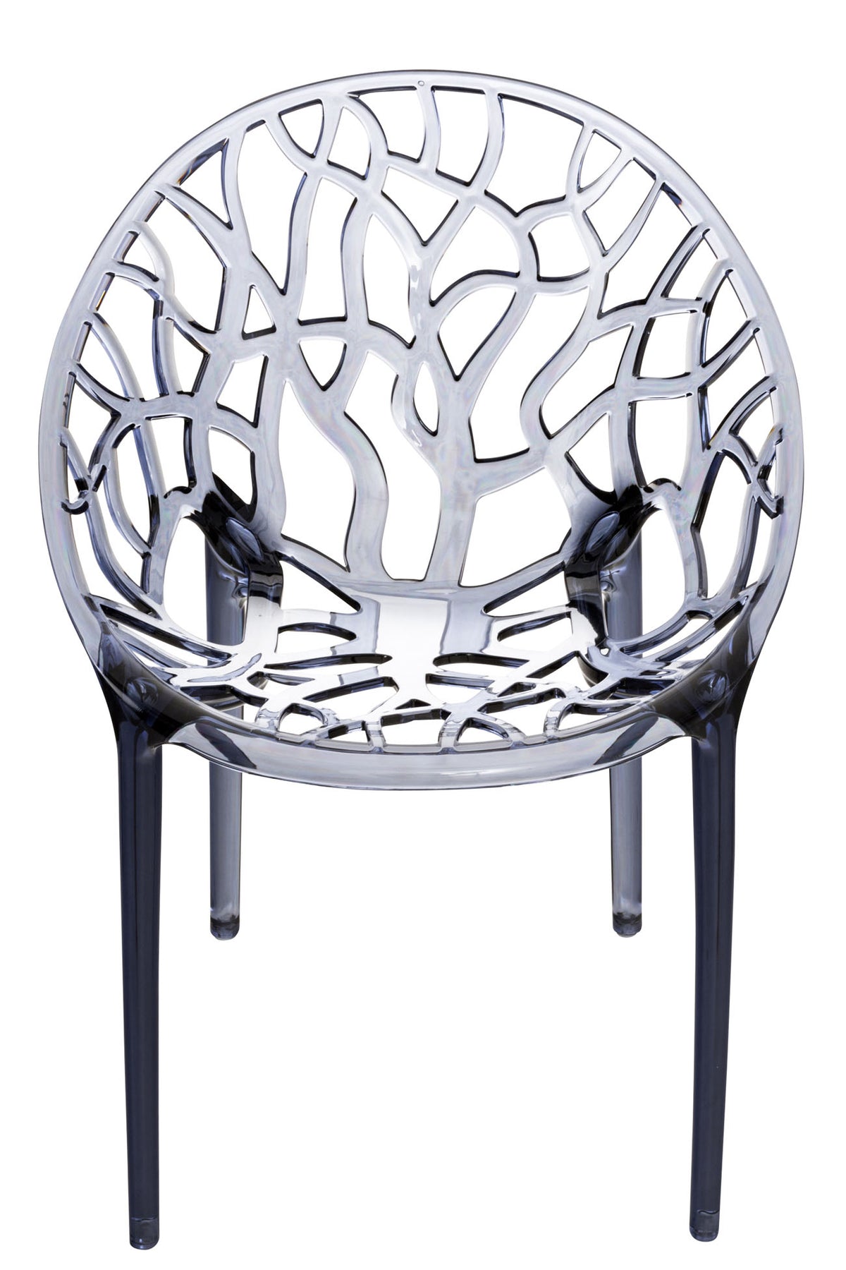 2er SET stapelstoel CRYSTAL grijs grau