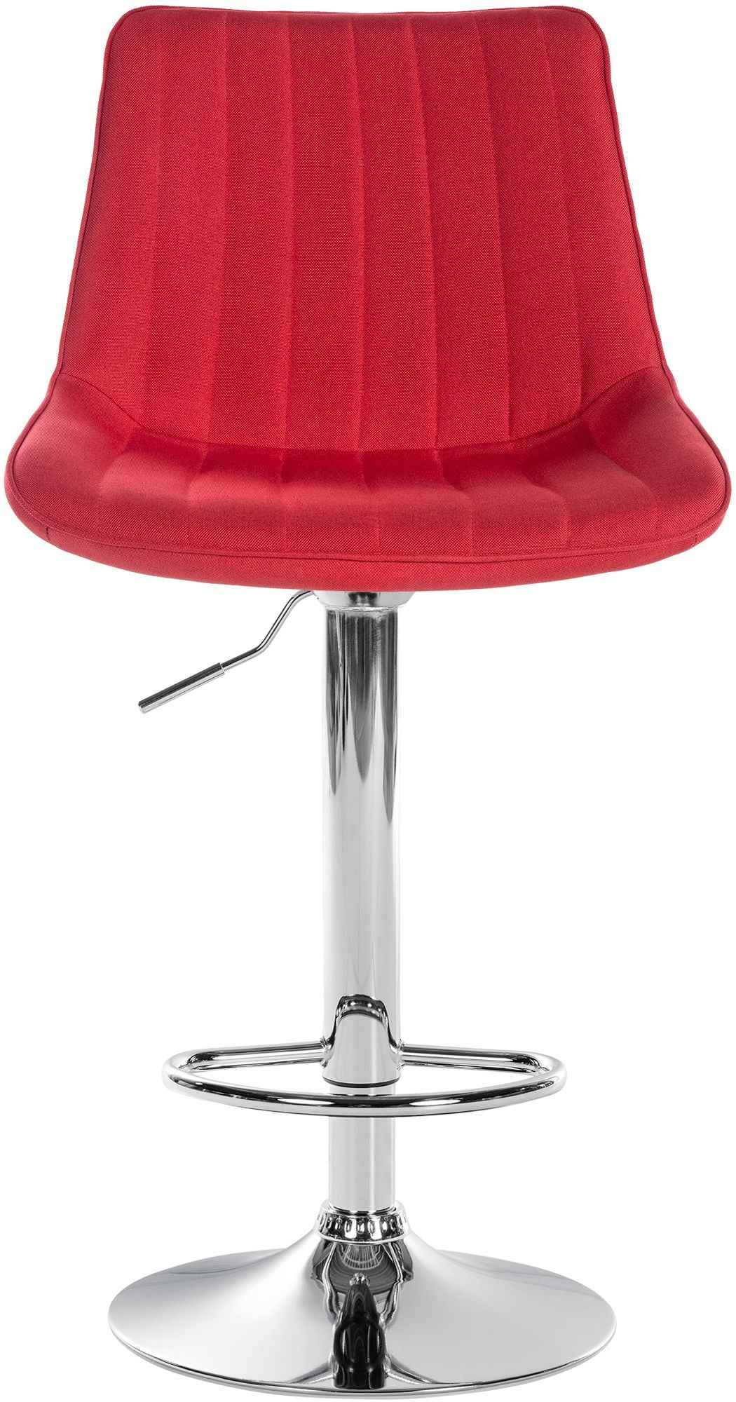 Barkruk Toni Stof rood,chroom rot