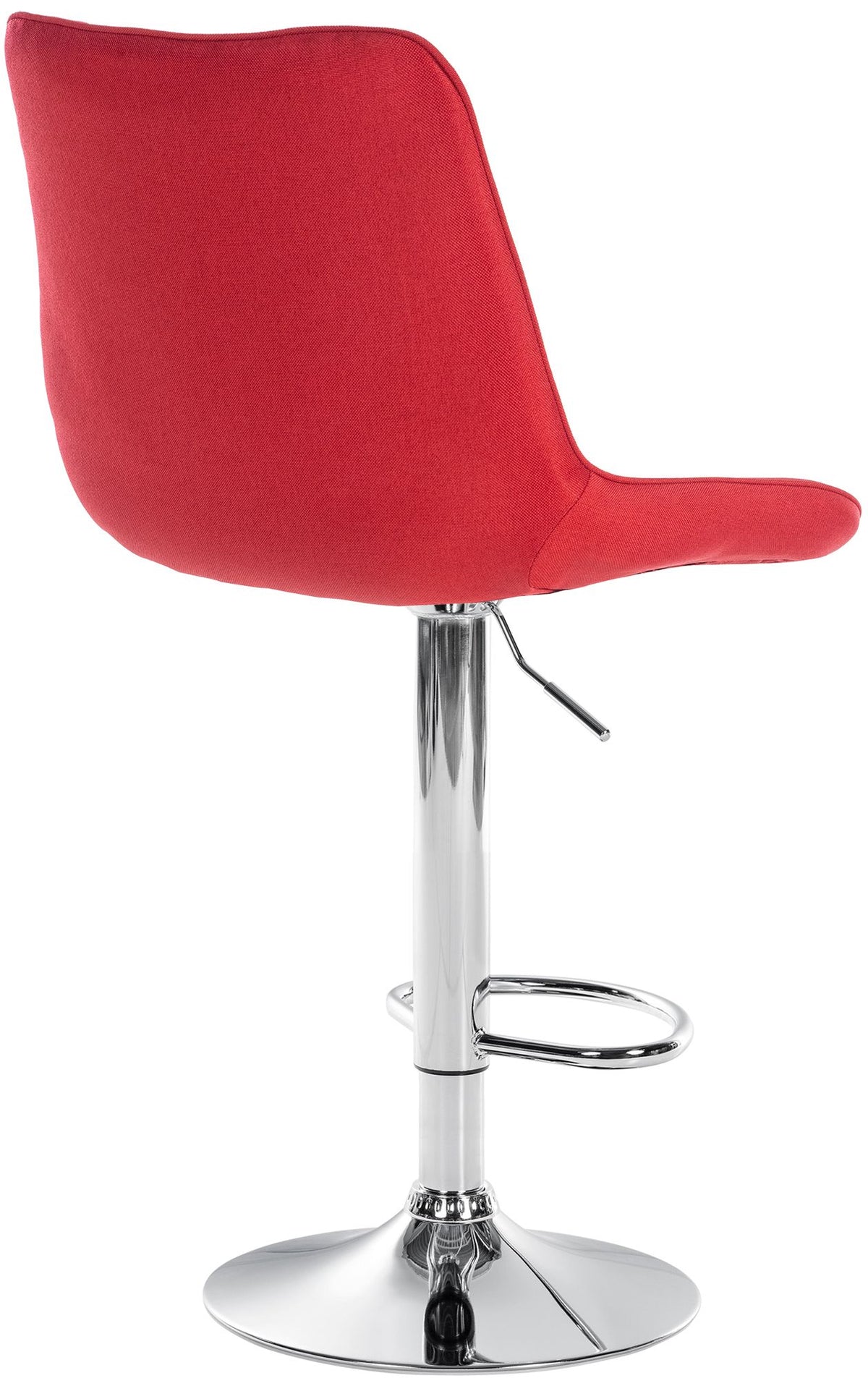 Barkruk Toni Stof rood,chroom rot