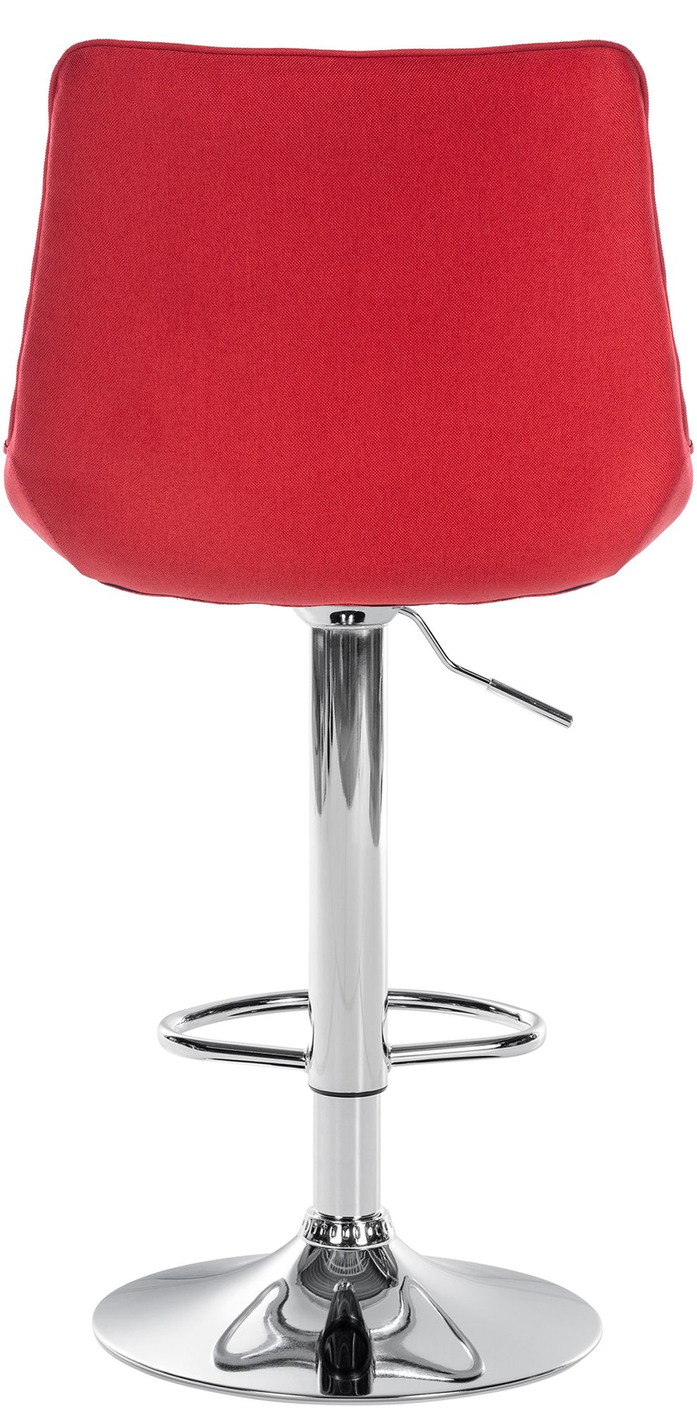 Barkruk Toni Stof rood,chroom rot