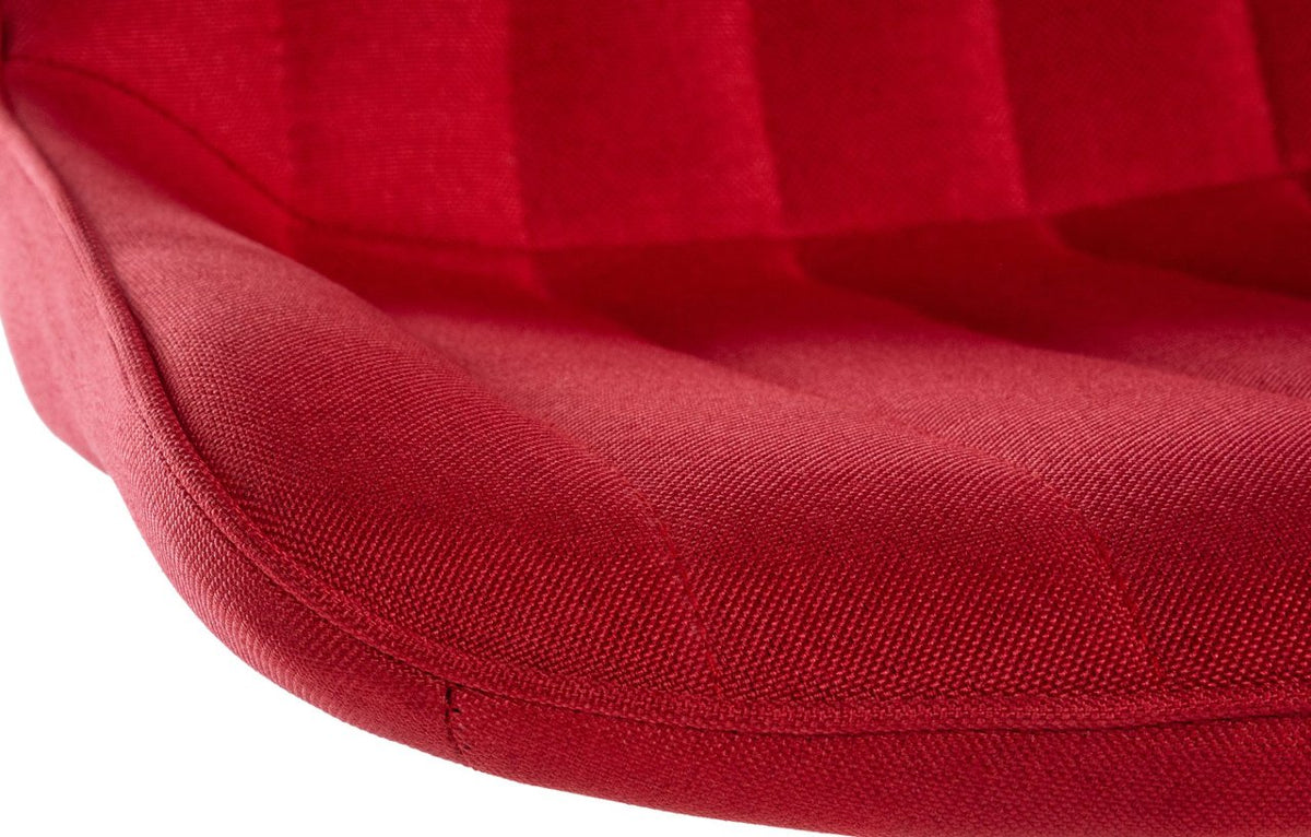 Barkruk Toni Stof rood,chroom rot