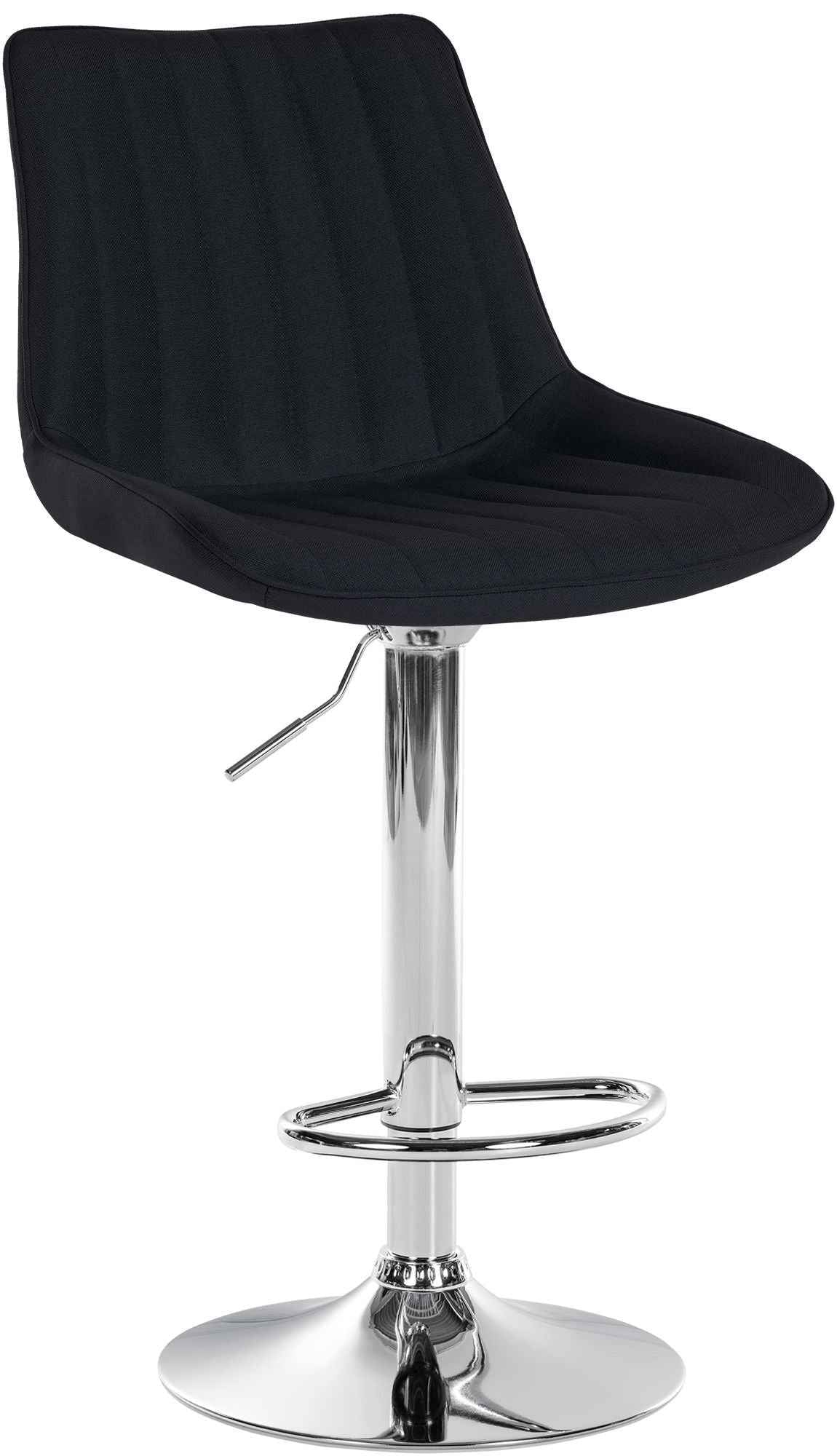 Barkruk Toni Stof zwart,chroom schwarz