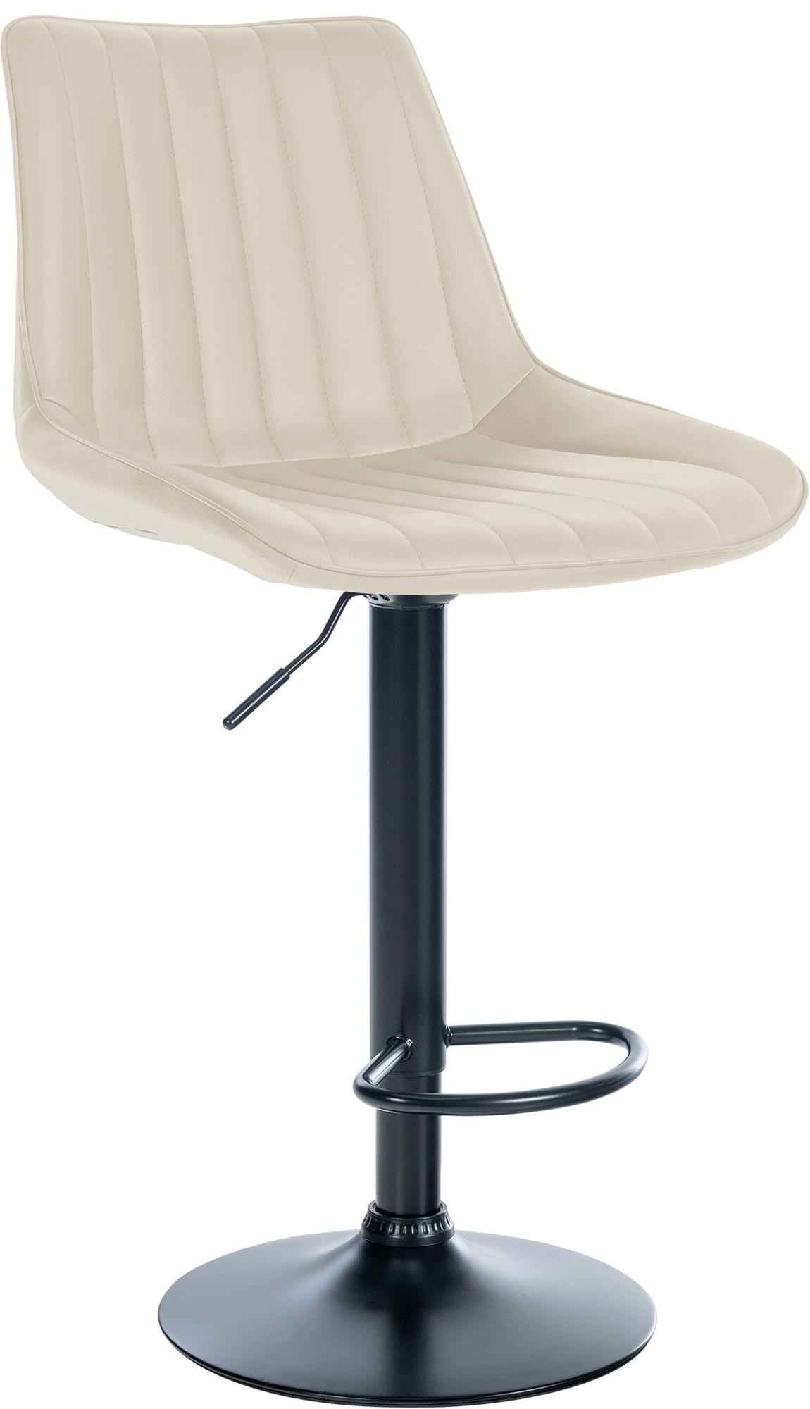 Barkruk Toni kunstleer creme,zwart creme