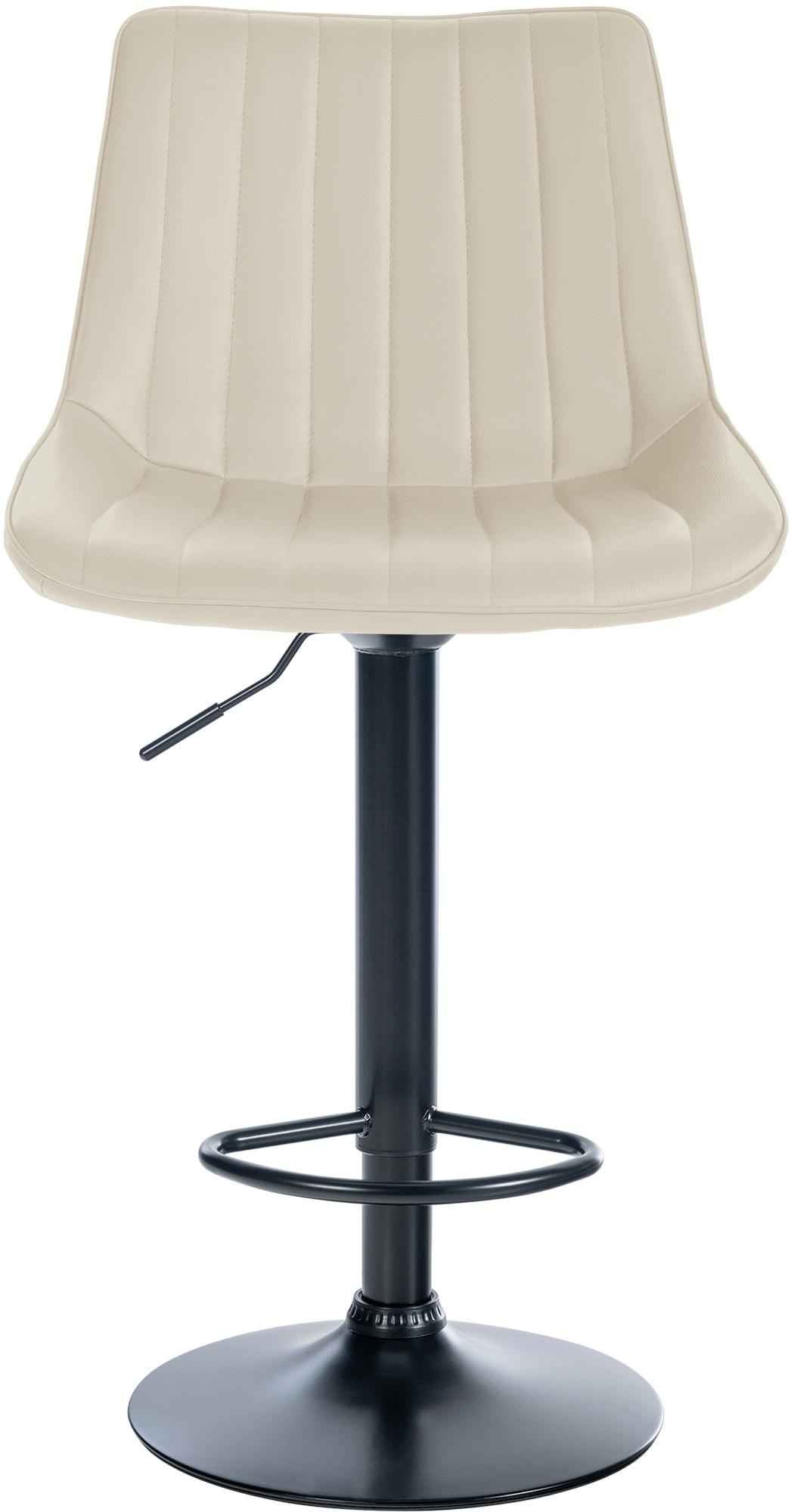 Barkruk Toni kunstleer creme,zwart creme