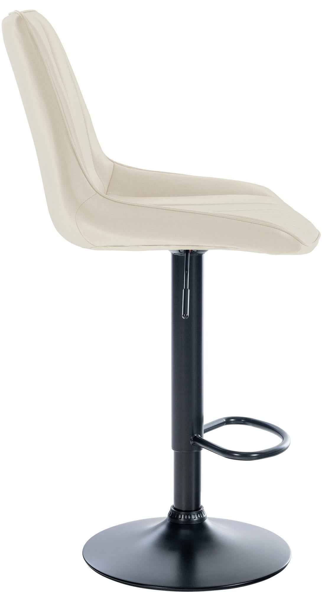 Barkruk Toni kunstleer creme,zwart creme