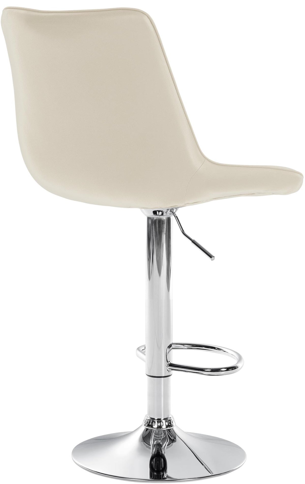 Barkruk Toni kunstleer creme,chroom creme