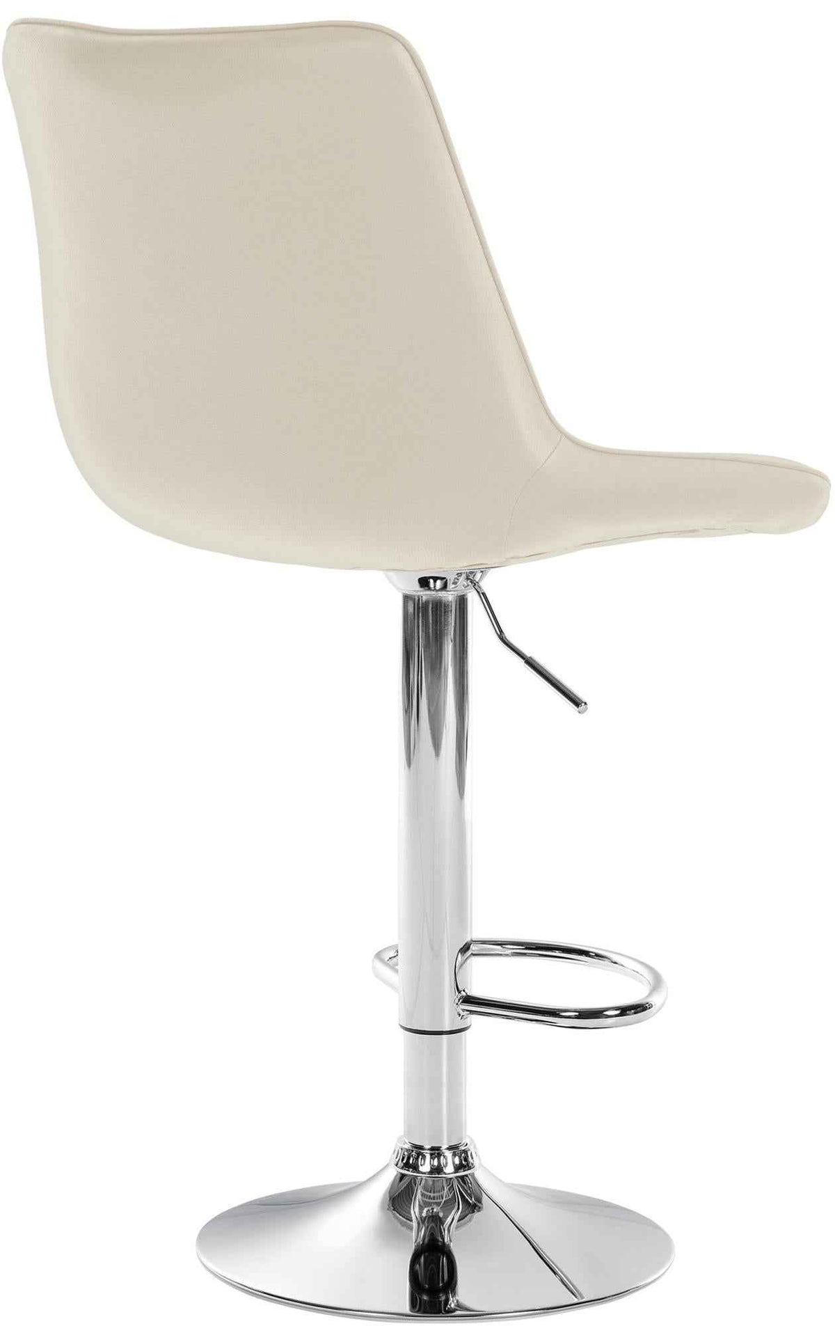 Barkruk Toni kunstleer creme,chroom creme