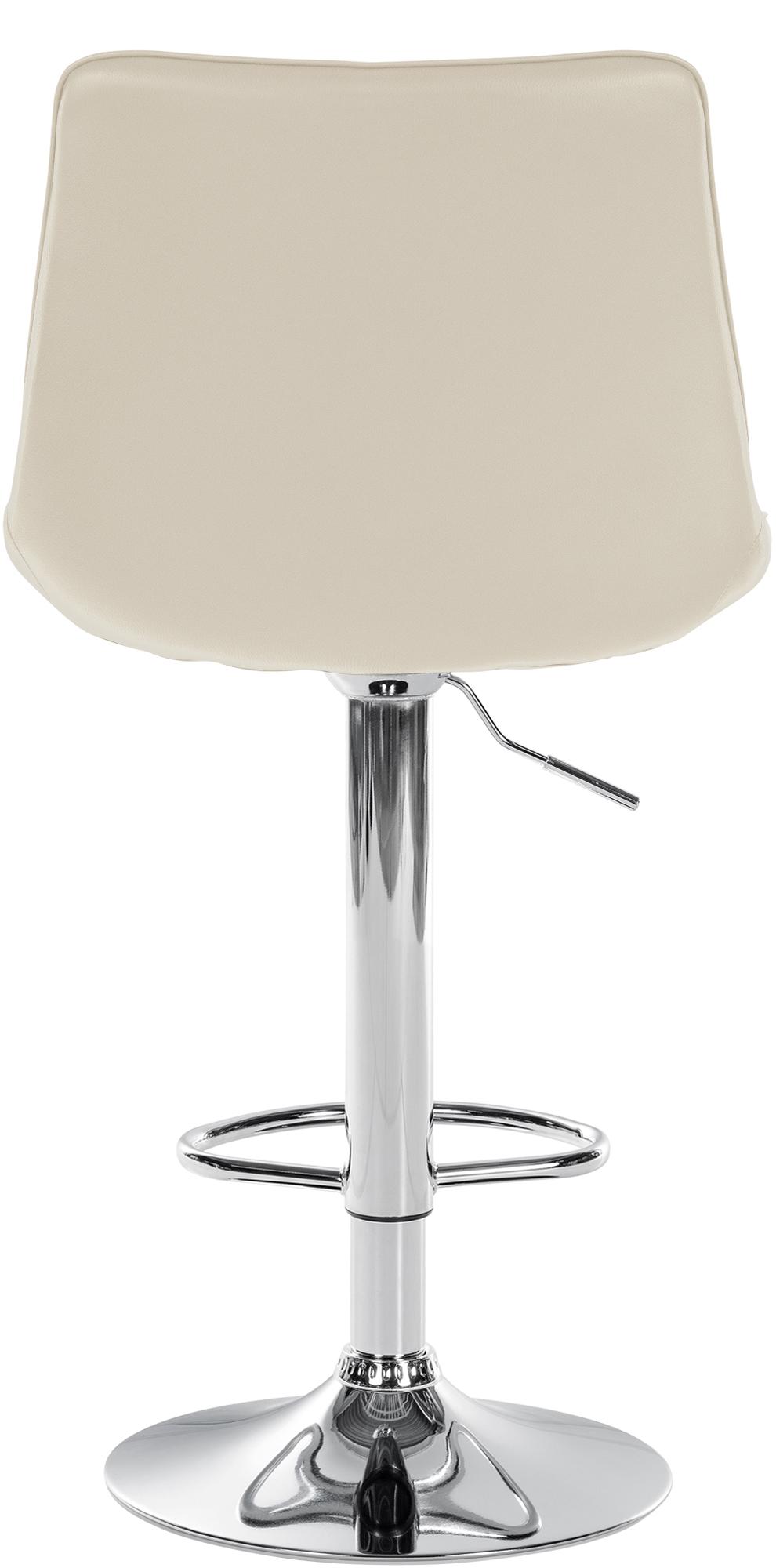 Barkruk Toni kunstleer creme,chroom creme