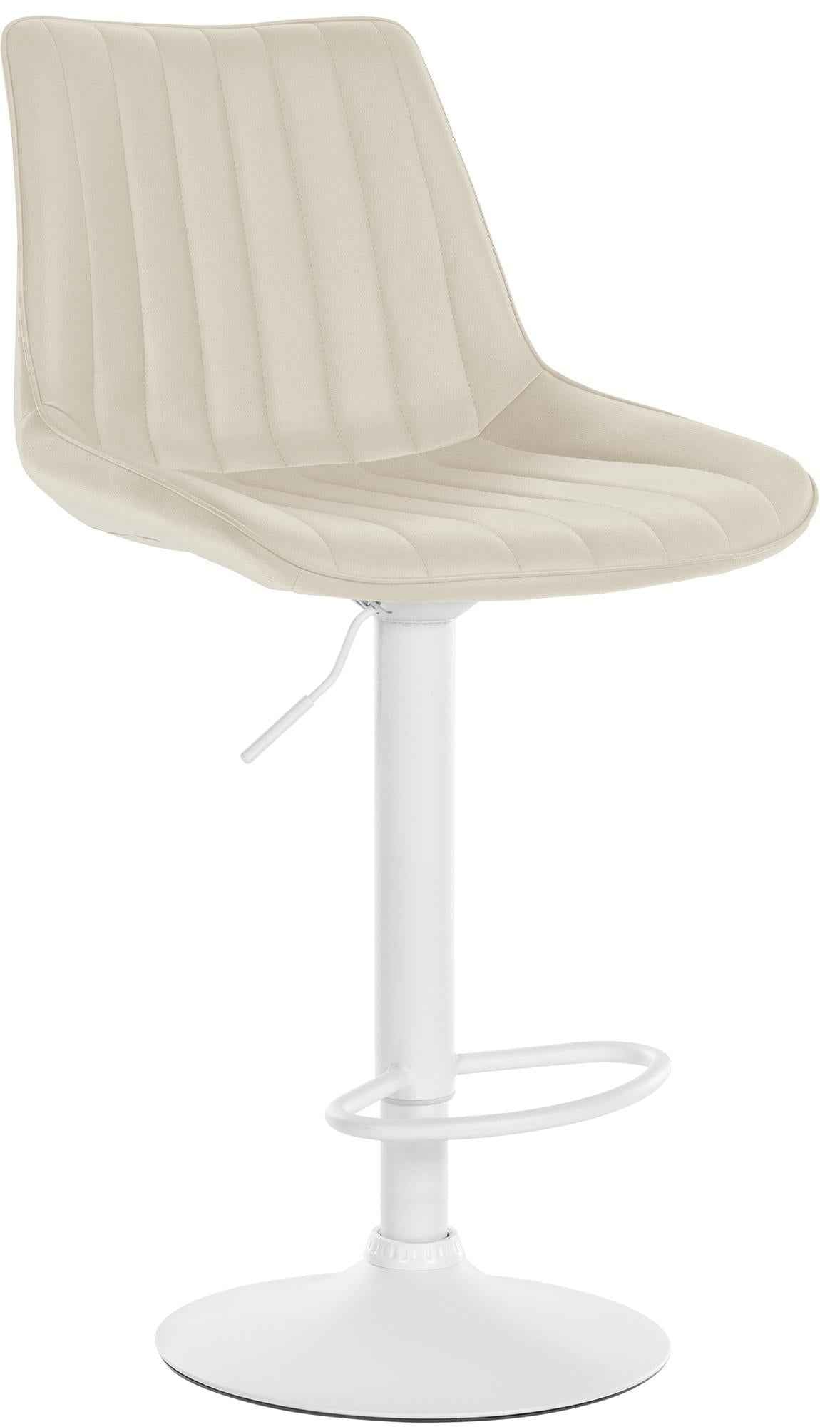 Barkruk Toni kunstleer creme,wit creme
