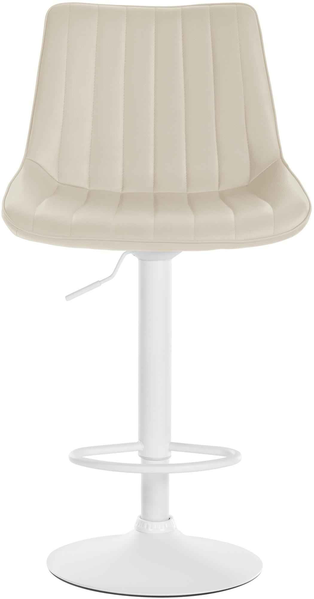 Barkruk Toni kunstleer creme,wit creme
